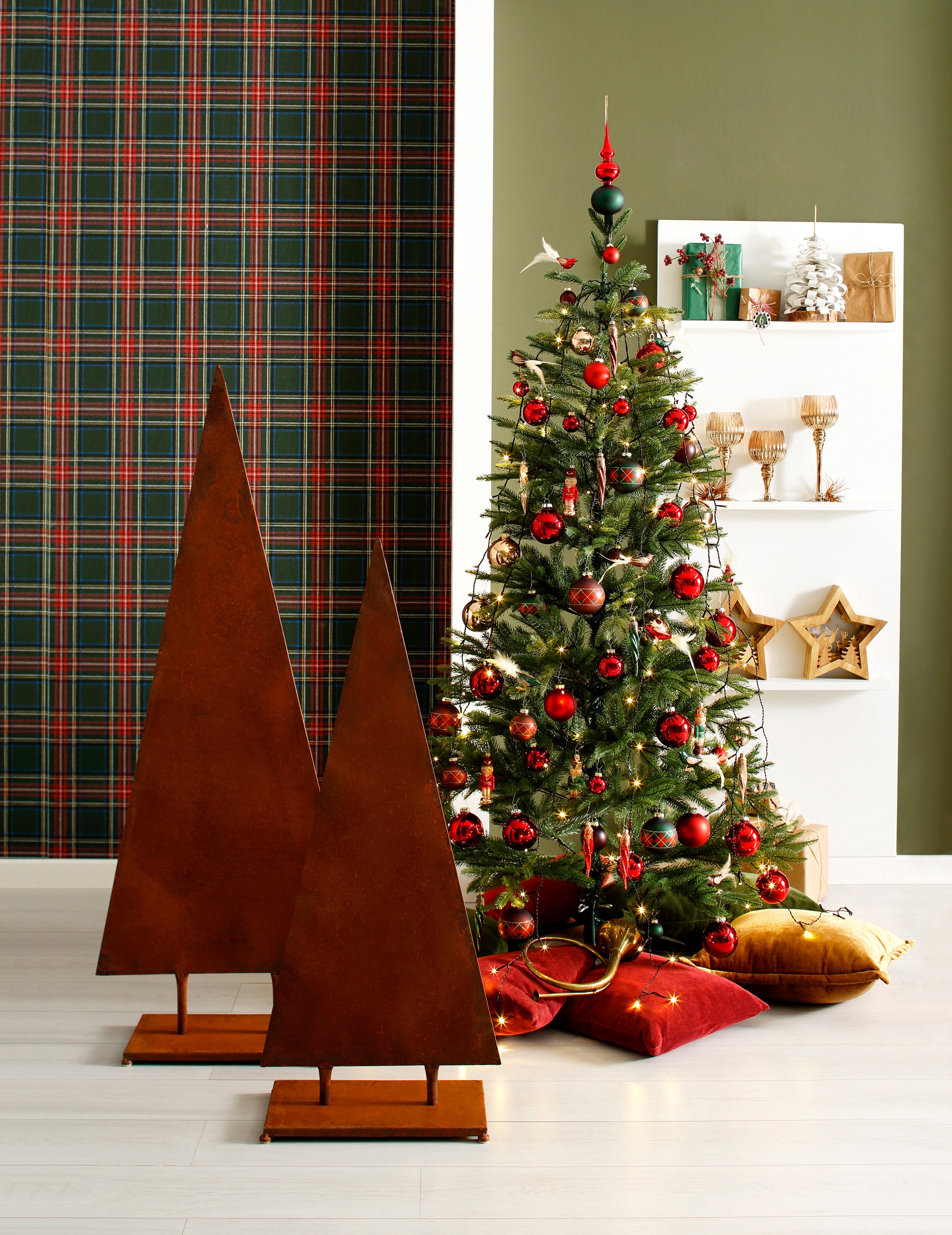 my home LED-Baummantel »Maddox, Weihnachtsdeko aussen, Christbaumschmuck«, Baumvorhang, mit Timer