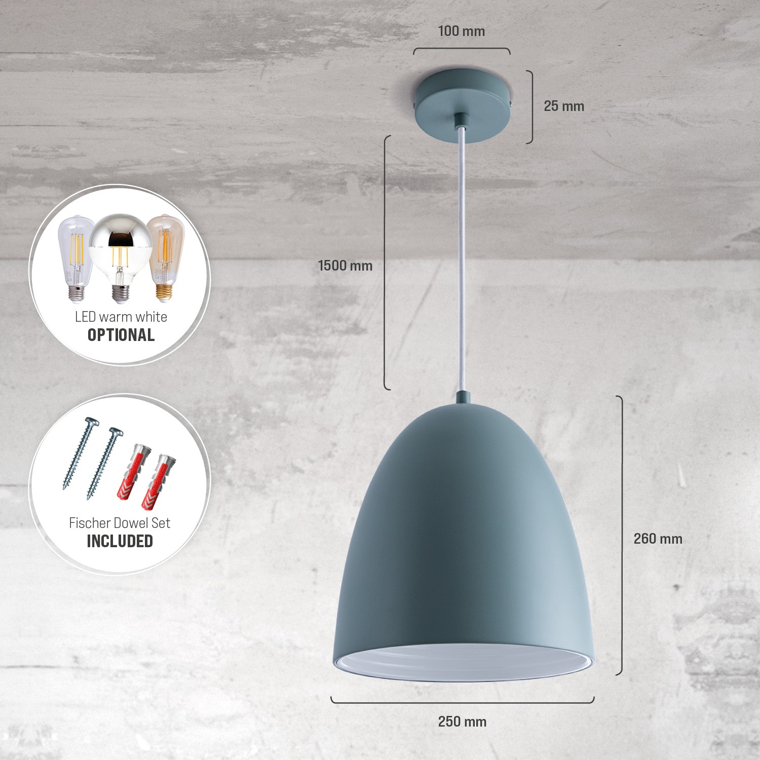 Paco Home Pendelleuchte »JACK«, 1 flammig, Leuchtmittel E27 | ohne Leuchtmittel, Küchenlampe Hängelampe Esszimmer Esstischlampe Innen Gold Weiß