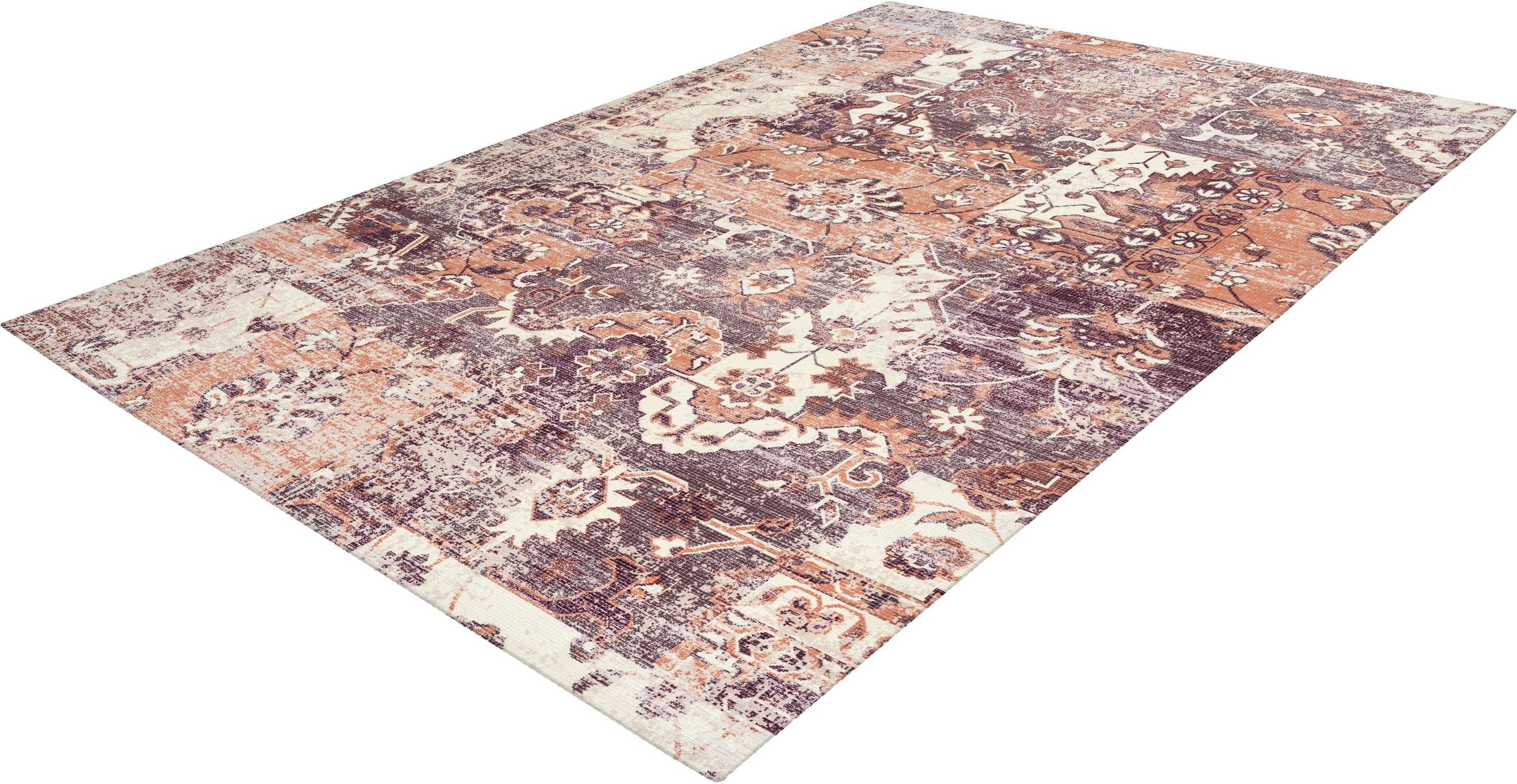 my home Teppich »Arnau«, rechteckig, 10 mm Höhe, Vintage Design, Teppich im Used-Look, orientalisch, Flachgewebe