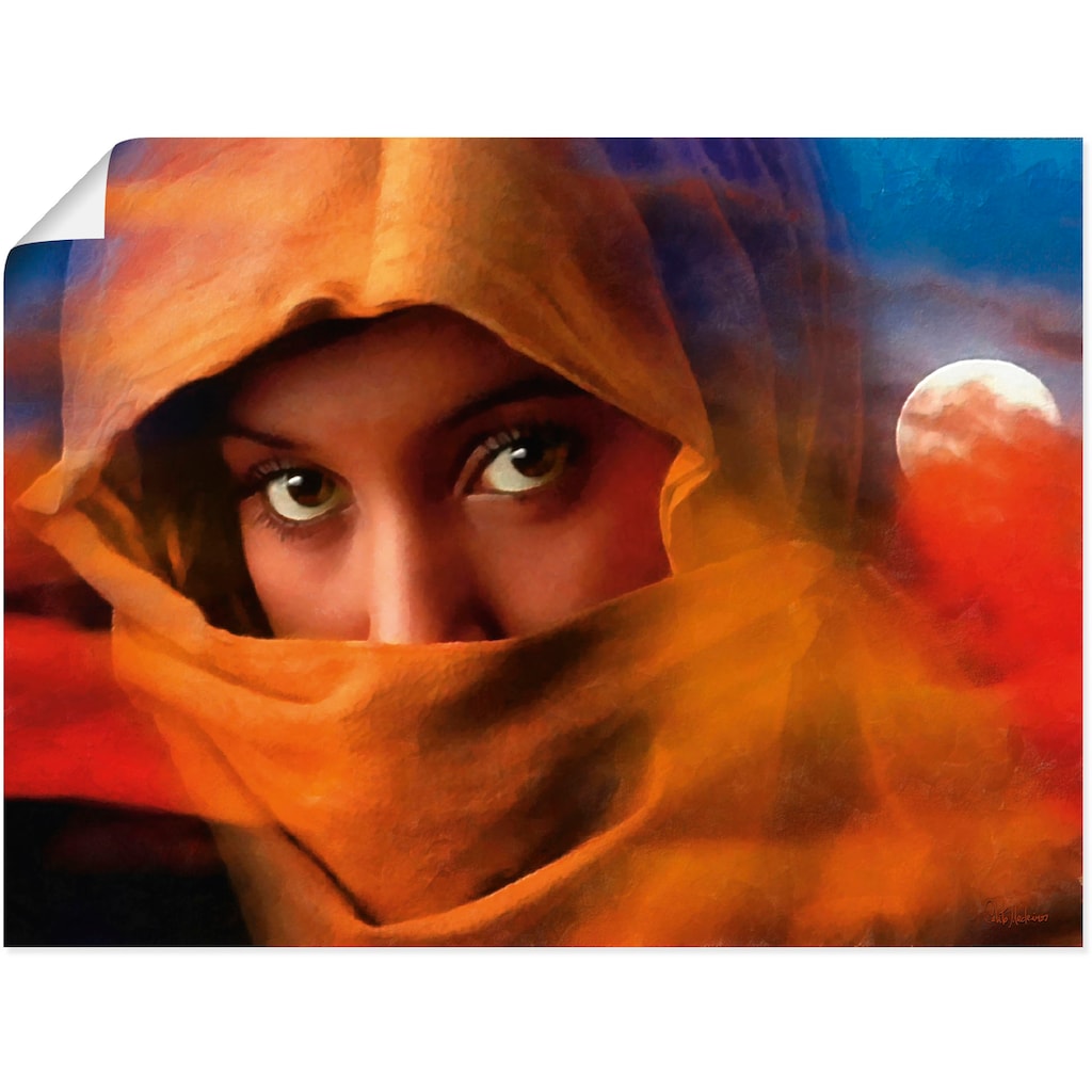 Artland Wandbild »Muslimische Mädchen Augen«, Bilder von Frauen, (1 St.)