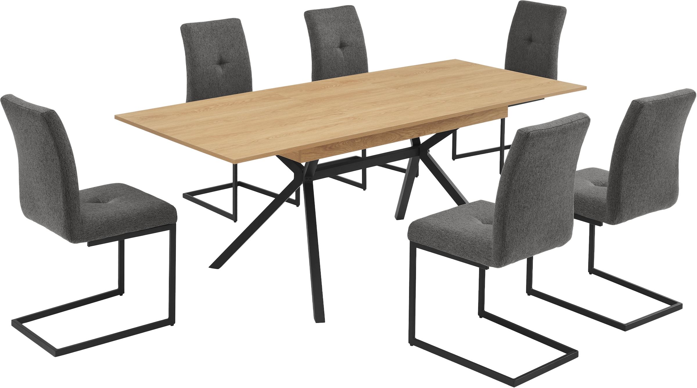 OTTO home Esszimmerstuhl »Vendy«, (Set), 2 St., Struktur, mit verstellbaren Füßen und robustem, pulverbeschichtetem Gestell.