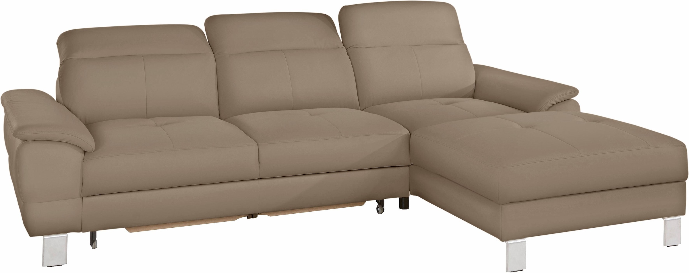 exxpo - sofa fashion Ecksofa »Mantua 2, inkl. Kopf- bzw. Rückenverstellung, bequem, L-Form«, wahlweise mit Bettfunktion und Bettkasten, tolle Verarbeitungsdetails
