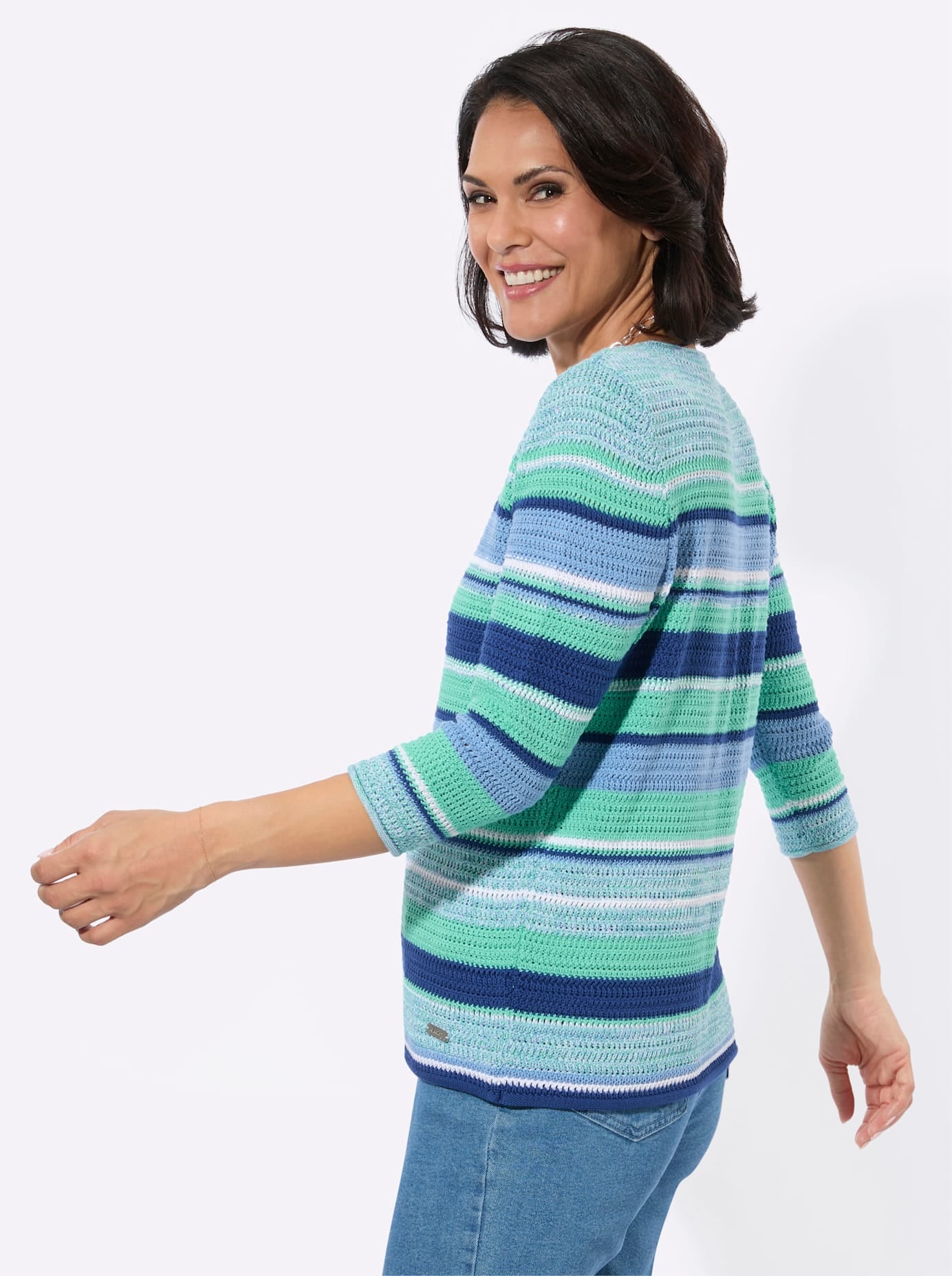 Casual Looks 3/4 Arm-Pullover »Rundhals-Pullover«
