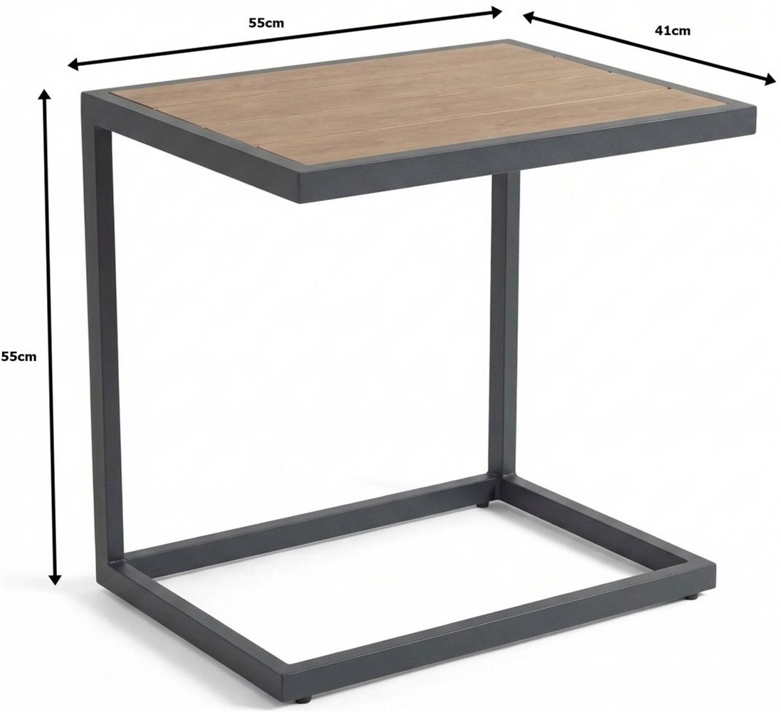 Ambiente Haus Loungeset »Liege 2er Set mit Tisch Alu grau« Set, 2 Gatern Lounger mit 1Tisch, 3 tlg.