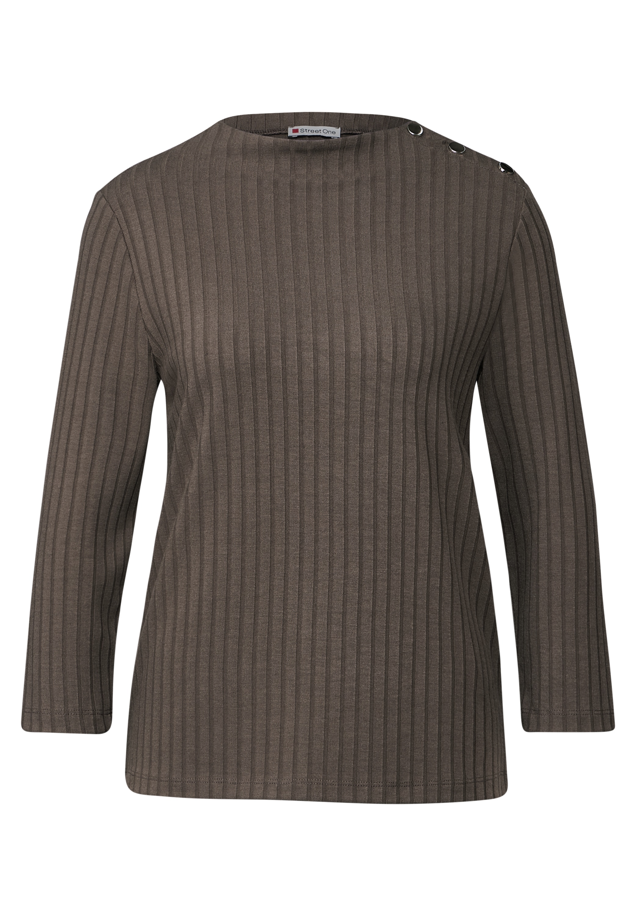STREET ONE 3/4-Arm-Shirt, mit Knöpfen an der Schulter