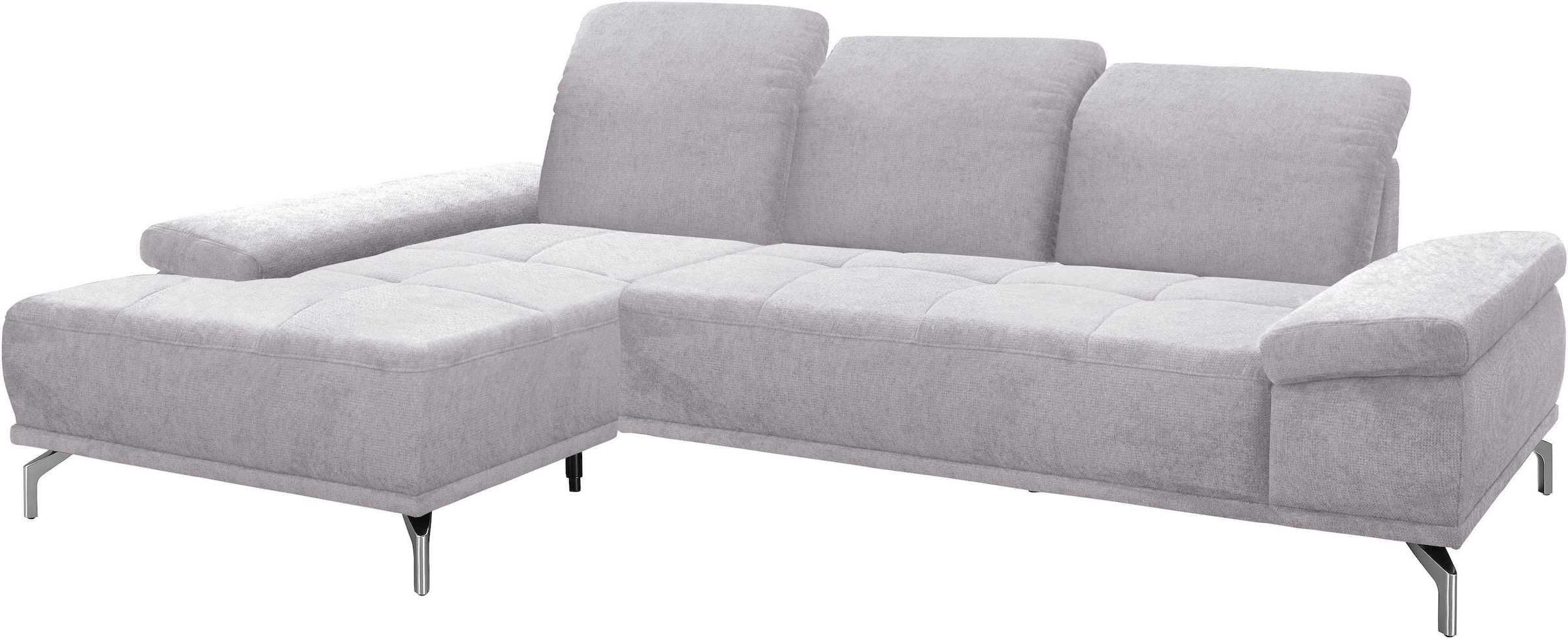 Places of Style Ecksofa »Caluna«, Inkl.Sitztiefenverstellung, wahlweise mit Kopf- und Armteilverstellung
