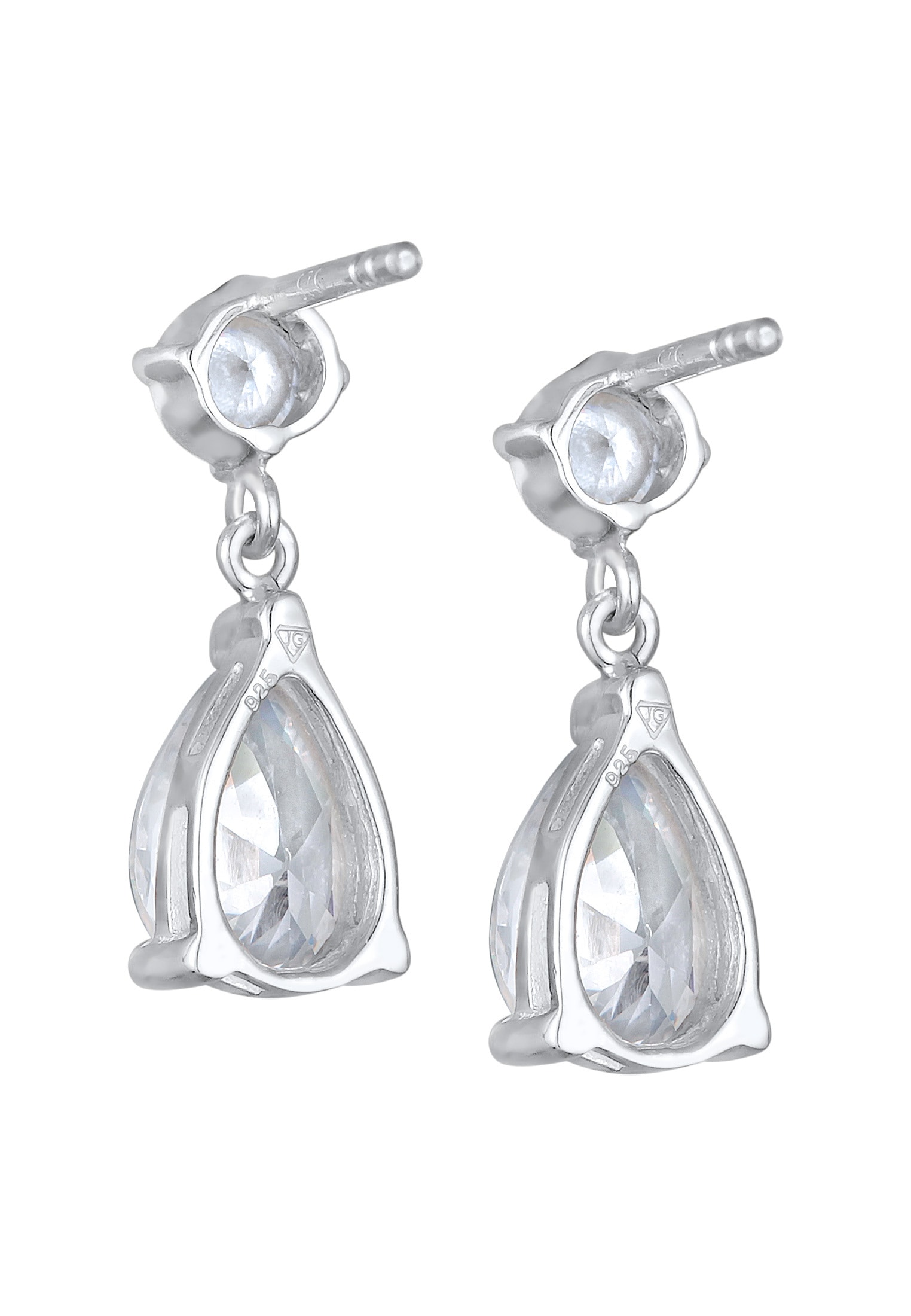 Elli Paar Ohrstecker »Ohrringe Tropfen Zirkonia Glamoure Elegant 925 Silber«