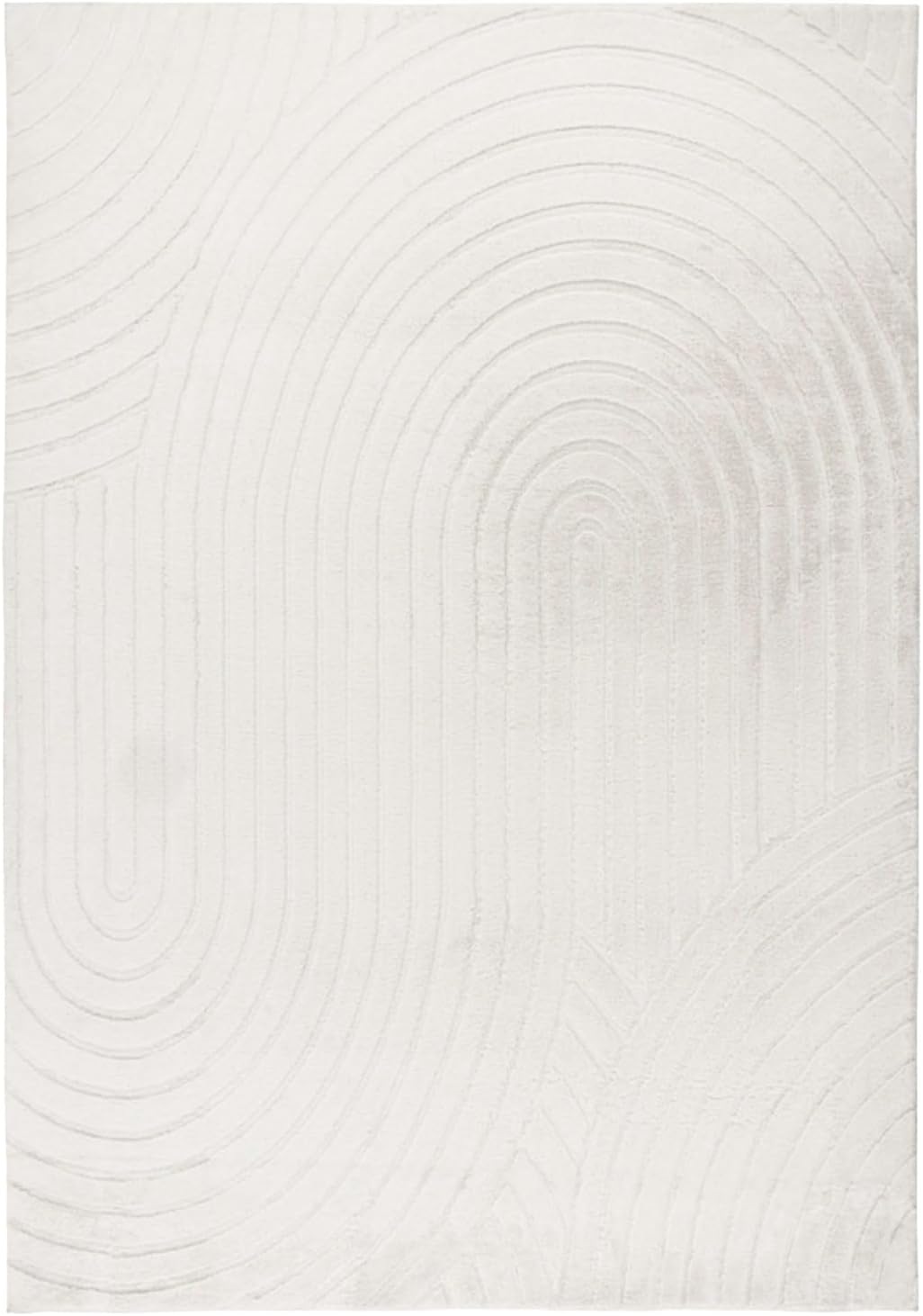 Carpet City Teppich »WAVES 501« rechteckig 12 mm Höhe Kurzflor, Hochtief-Muster/ 3D-Effekt, Uni, Wohnzimmer, Schlafzimmer