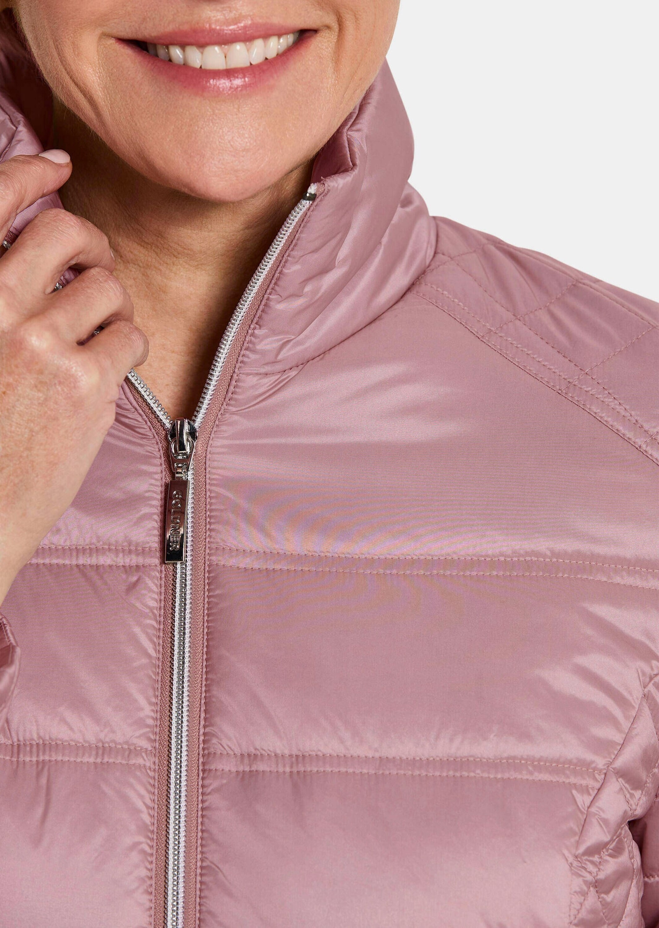 GOLDNER Steppjacke »Übergangsjacke mit Muster-Mix« RV Taschen