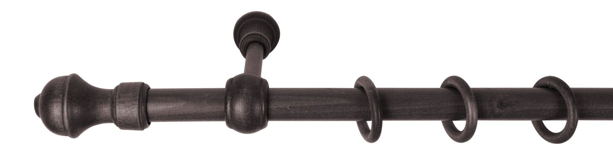 SN DECO GROUP Gardinenstange »Ares« 1 läufig-läufig Fixmaß 28 mm, Holz, verschiedene Längen und Farben, Komplettset