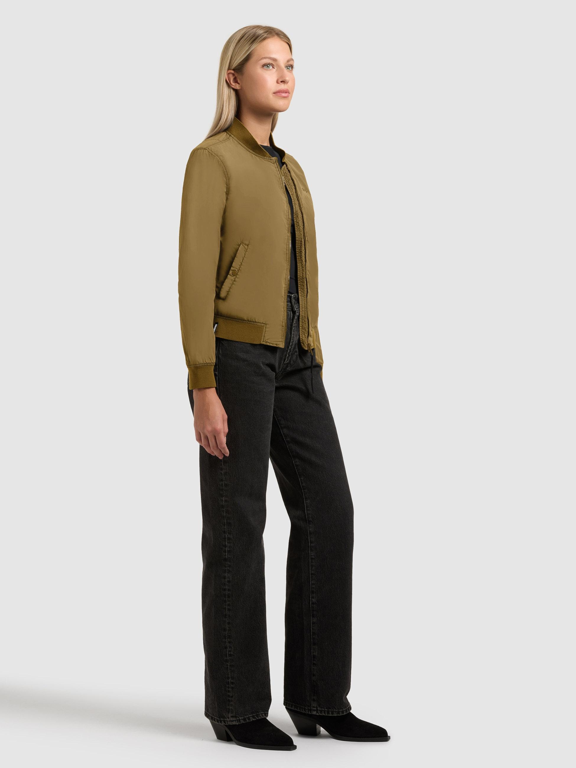 khujo Bomberjacke »Bomberjacke Denz« ohne Kapuze Matte Damen Übergangsjacke mit Bündchen