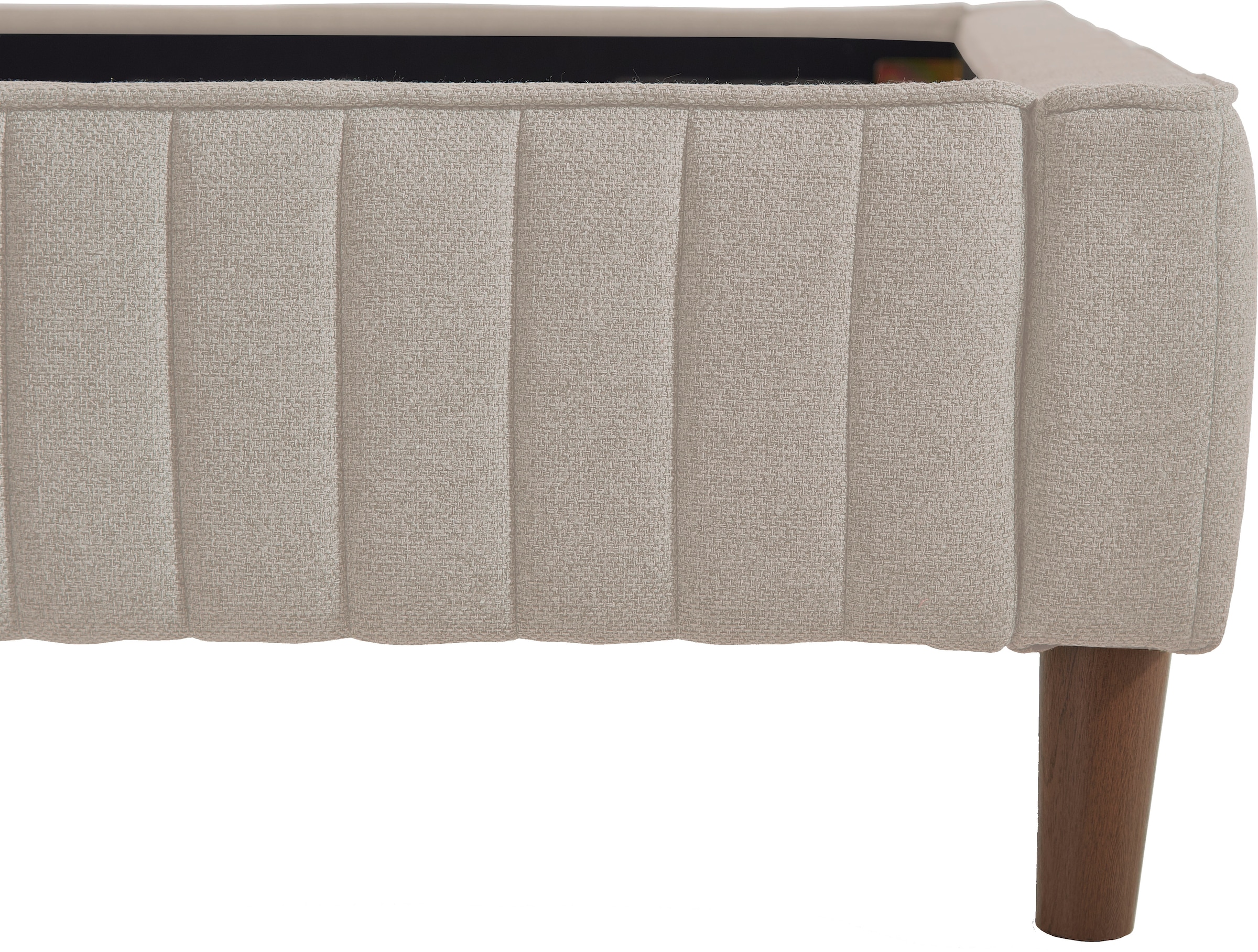 ATLANTIC home collection Polsterbett »Madita, 180x200cm, mit organischer Kopfteilform«, luxuriös gepolstertes Kopfteil, Bezugstoff mit einem feinen Relief