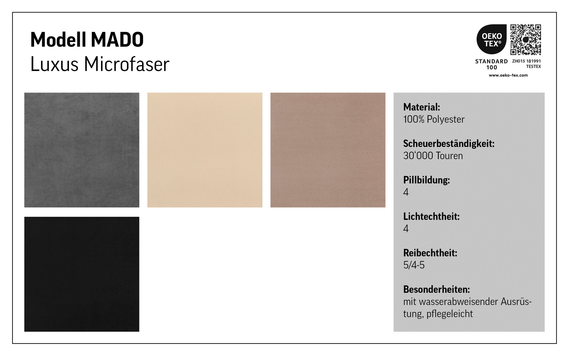 COTTA Ecksofa »Mado, Breite 260 cm« verschiedene Sofas individuell kombinierbar