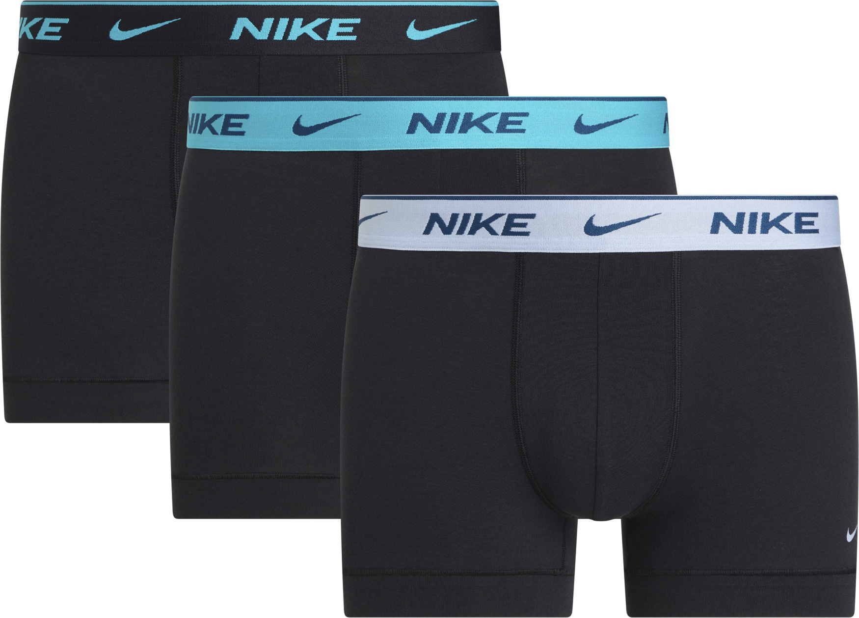 Nike Underwear Herren Trunk »TRUNK 3PK« Packung, 3er, 3 Stk. tlg., mit farbigem NIKE Logo-Elastikbund, Größe L