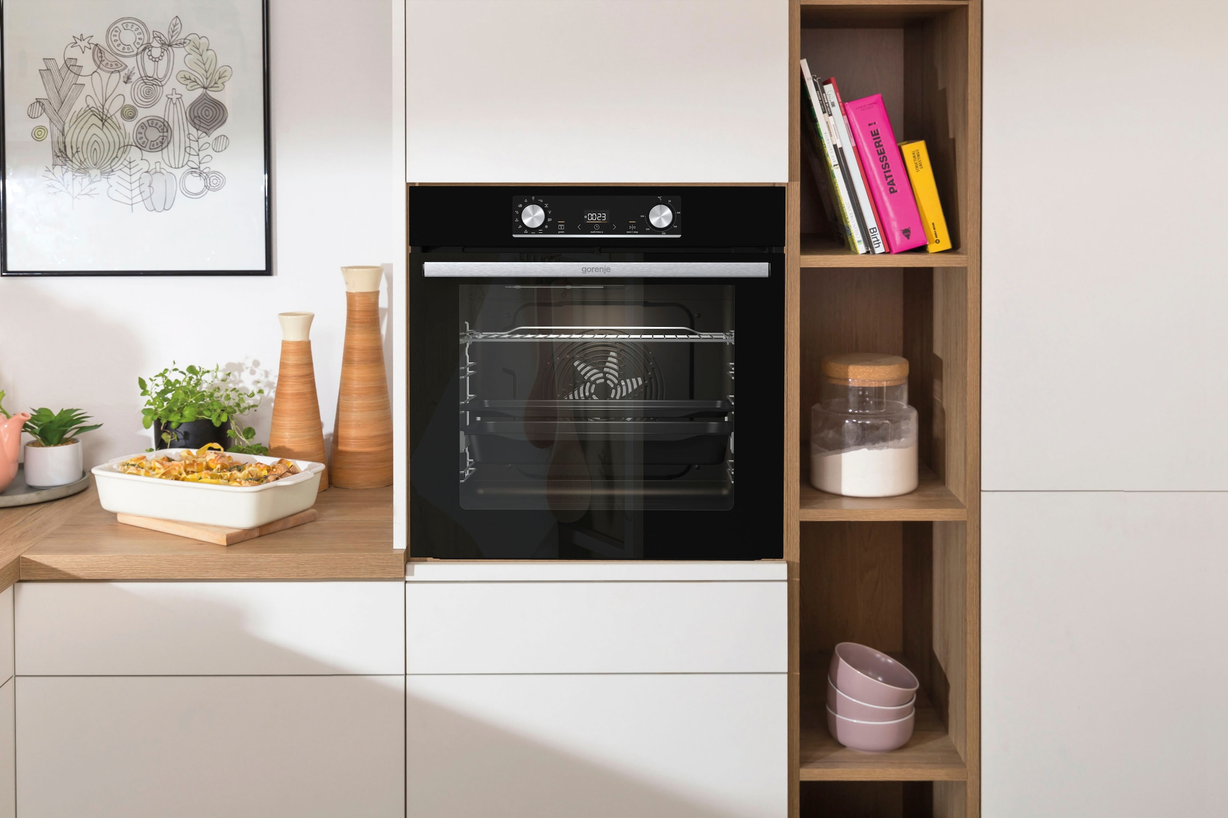 GORENJE Backofen-Set »BOSX6737E06BG«, mit 1-fach-Teleskopauszug, AirFry-Funktion