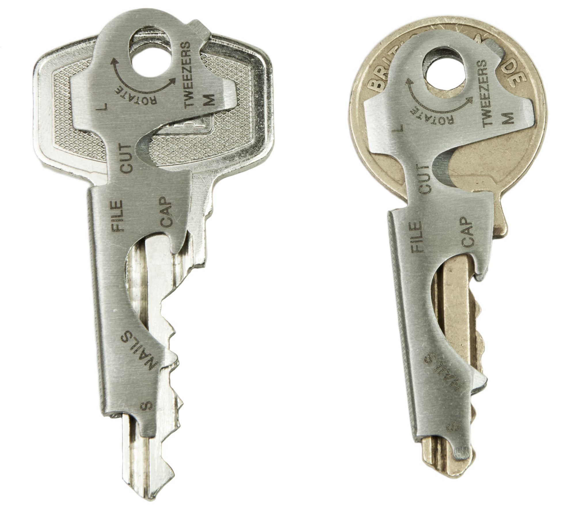 TRUE Multitool »KEYTOOL«, (2 St.), 8 Funktionen, superschlank