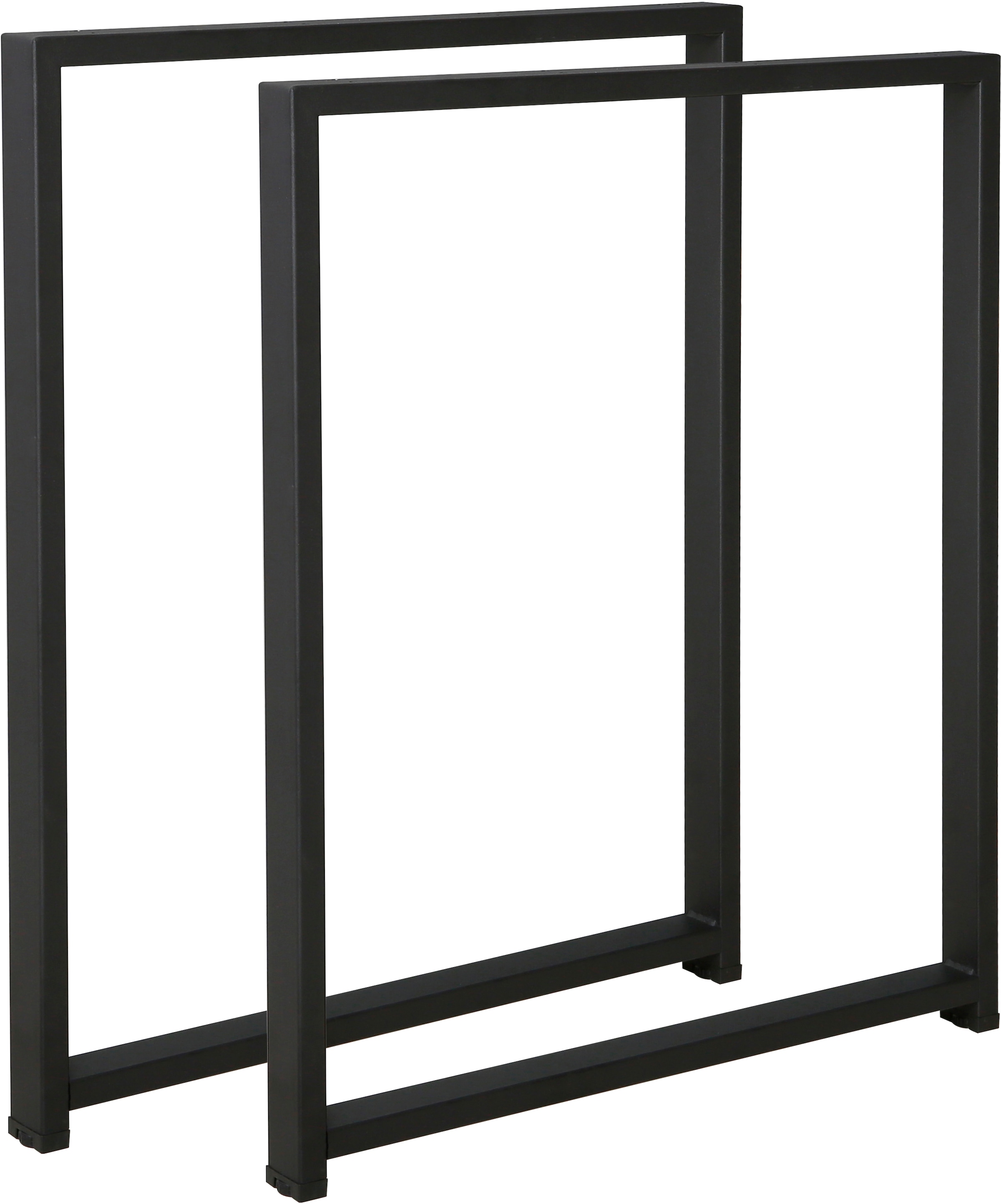 INOSIGN Möbelkufe »FRAME, Möbelfüße, 2er-Set, Metall,«, (2 St.), pulverbeschichtet, höhenausgleichend, inkl. Montagematerial, 58x72 cm