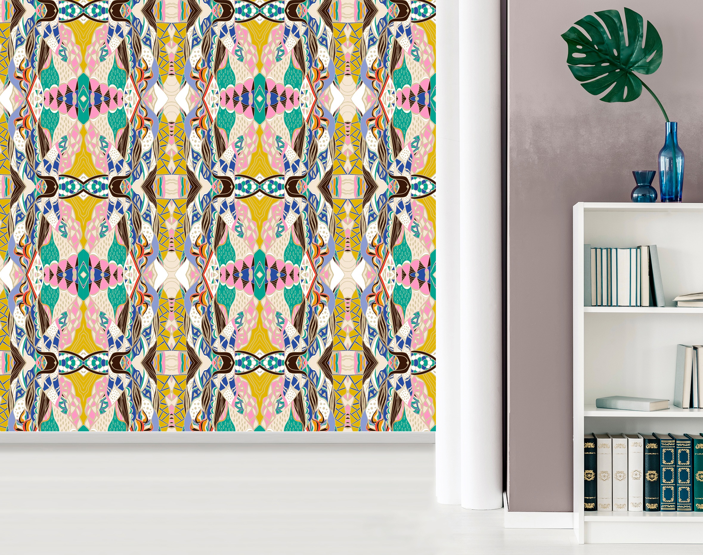 queence Vinyltapete »Gina« Barock | Kunst | bedruckt glatt 90x250cm, selbstklebend, kinderleichte Anbringung, , Sticker