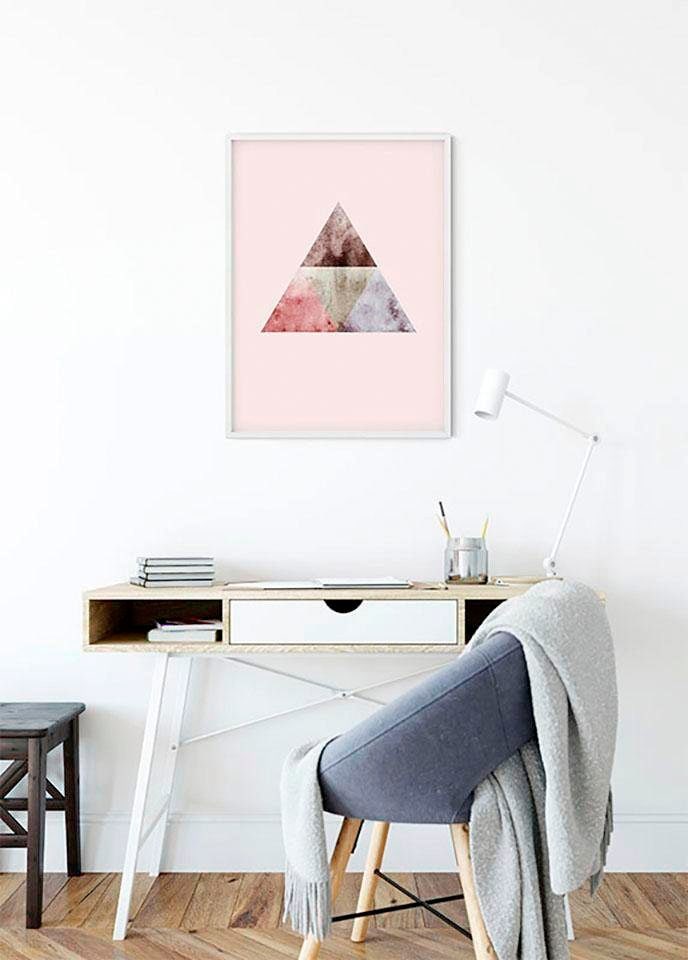Komar Bild »Triangles Top Red«, Formen-Kunst, (1 St.), Wandbild zur Dekoration - ohne Rahmen