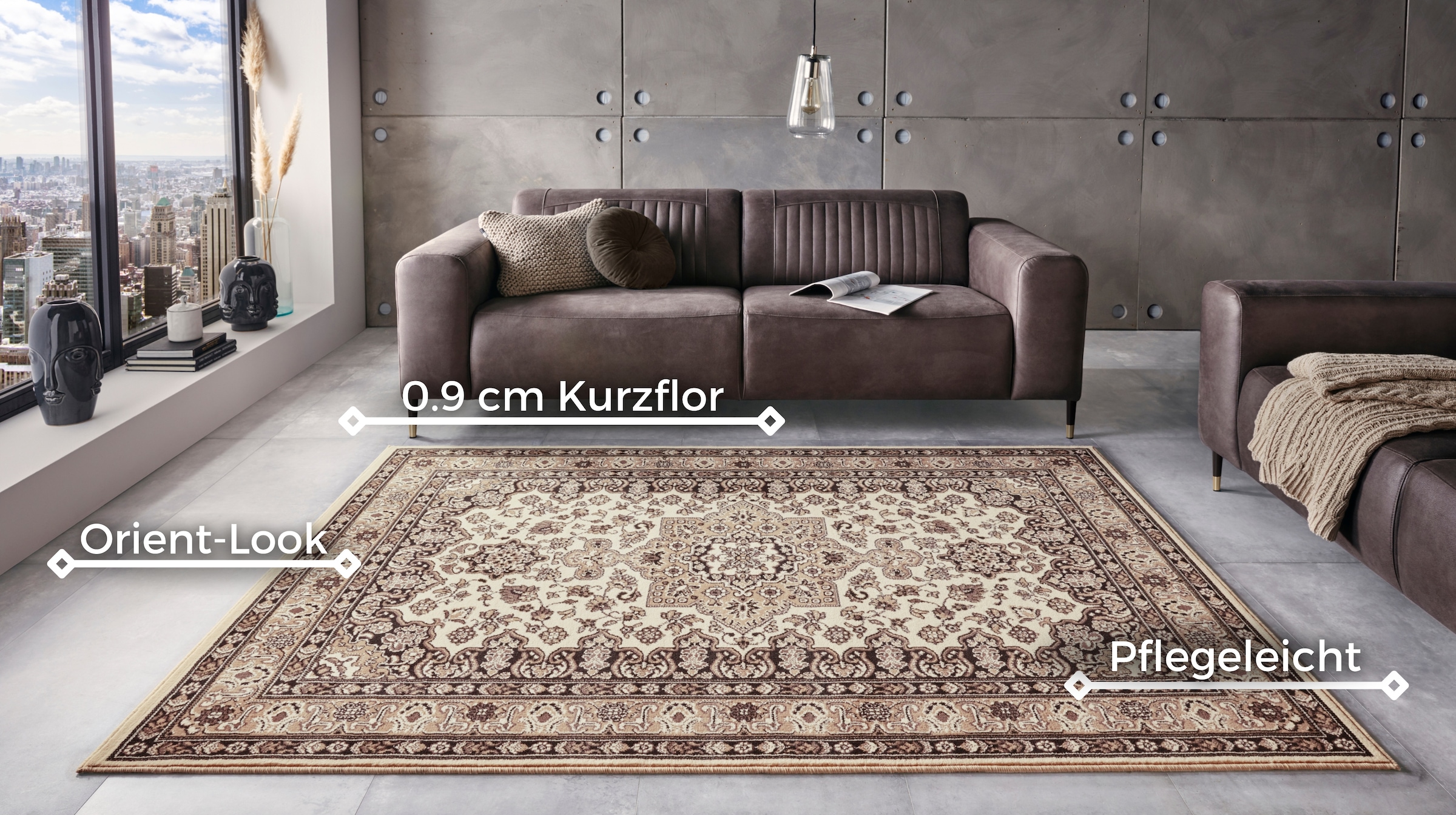 HANSE Home Teppich »Parun Täbriz« rechteckig 9 mm Höhe Kurzflor, Orient, Läufer, Vintage, Esszimmer, Wohnzimmer, Flur