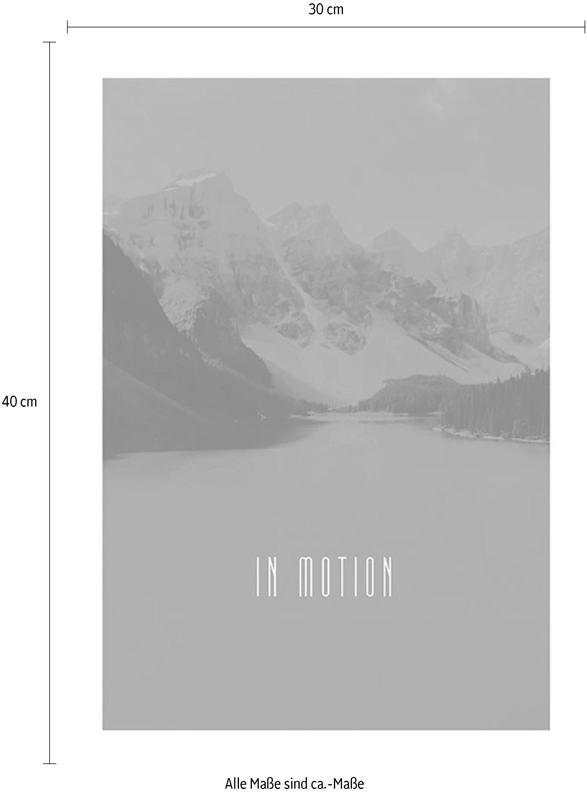 Komar Bild »Word Lake In Motion Blue«, Natur, (1 St.), Wandbild zur Dekoration - ohne Rahmen