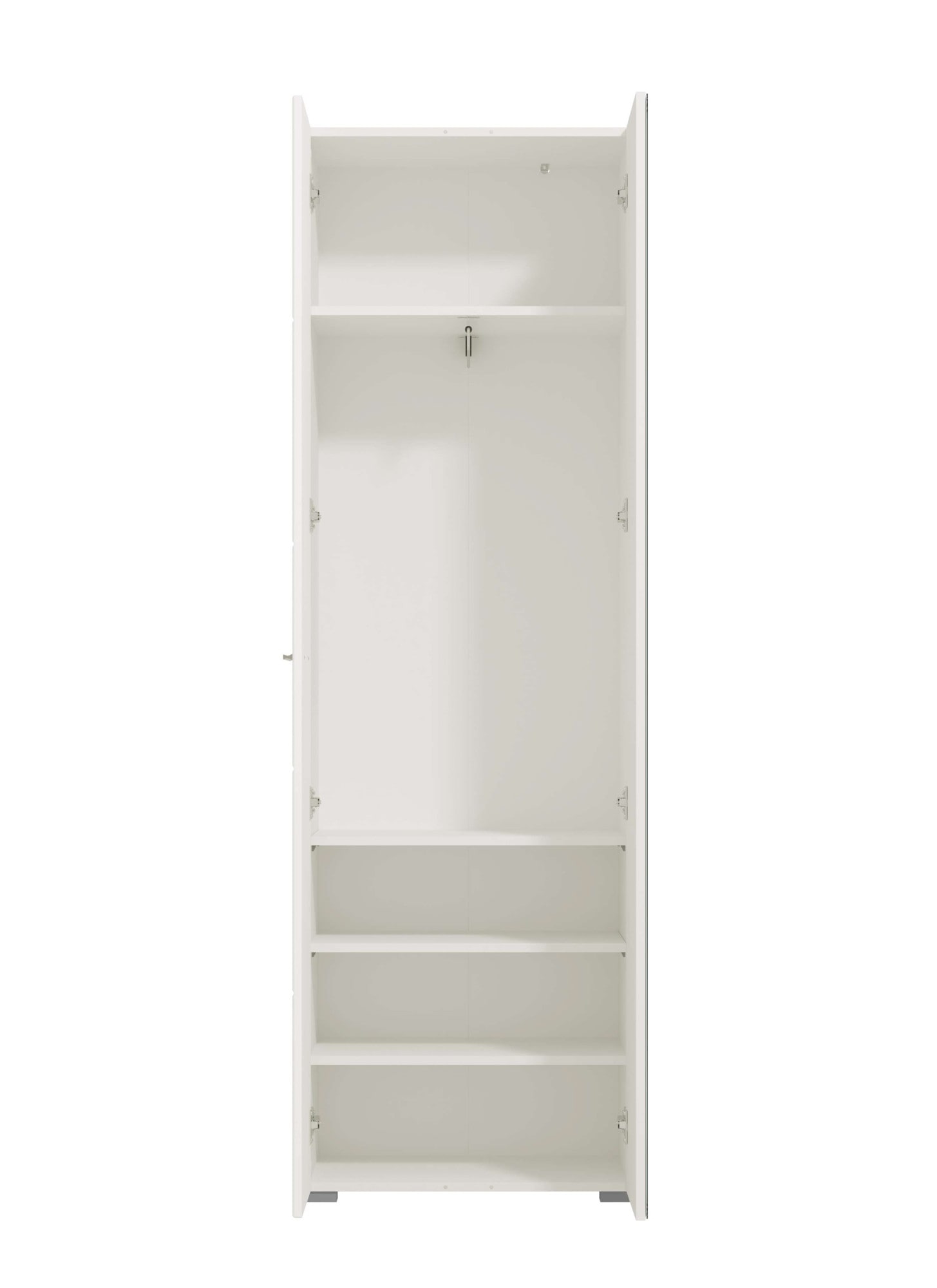 Home affaire Garderobenschrank »Beny Kleiderschrank, Stauraumschrank, Flurschrank, Höhe 193 cm«, Hochglanzfronten, Spiegeltür, Breite 60 cm, ausziehbare Kleiderstange