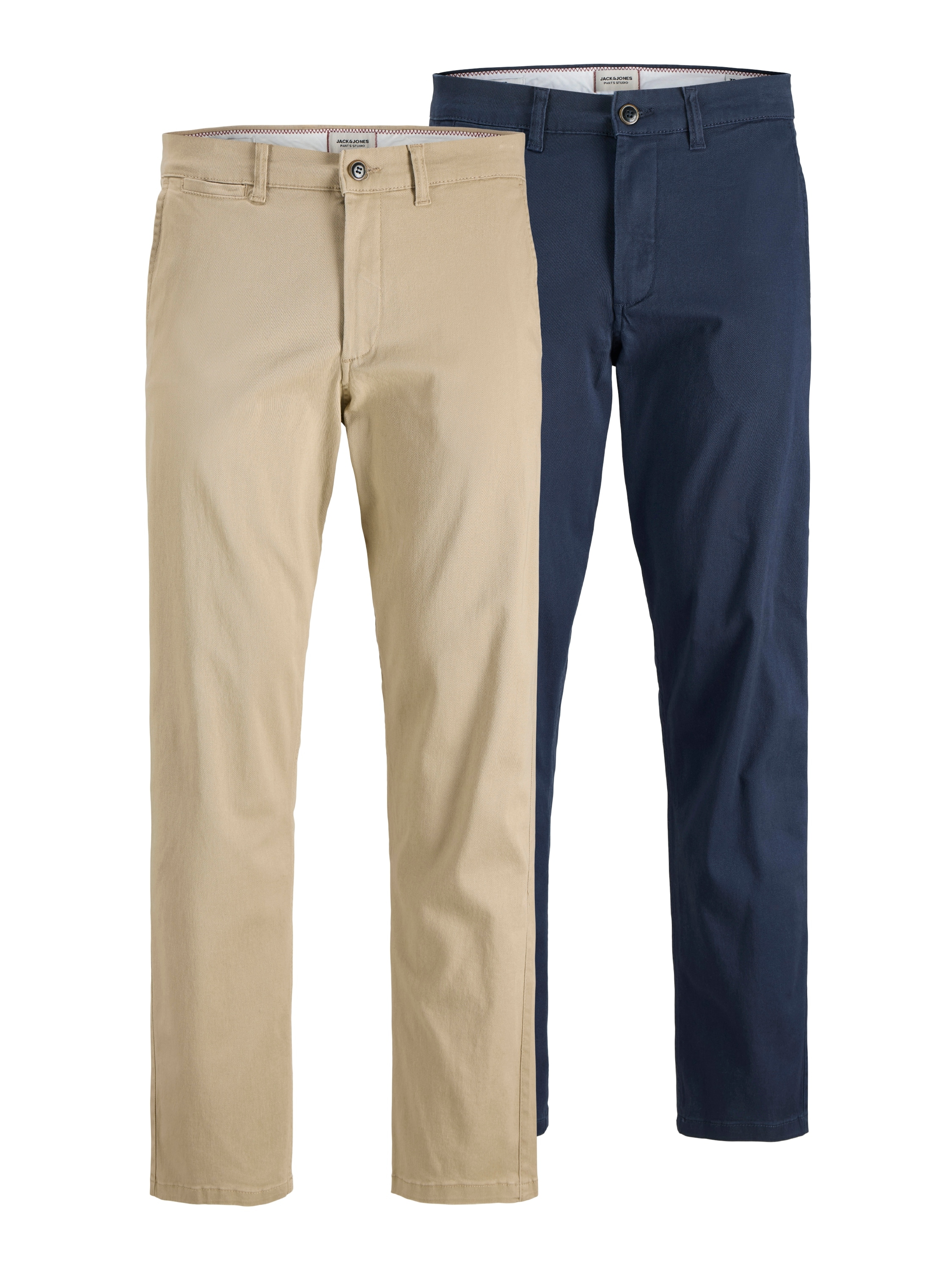 Jack & Jones Chinohose »JPSTKANE DAVE CHINO 2PK MP NOOS«, (Packung, 2 tlg.), In vorgewaschener Qualität