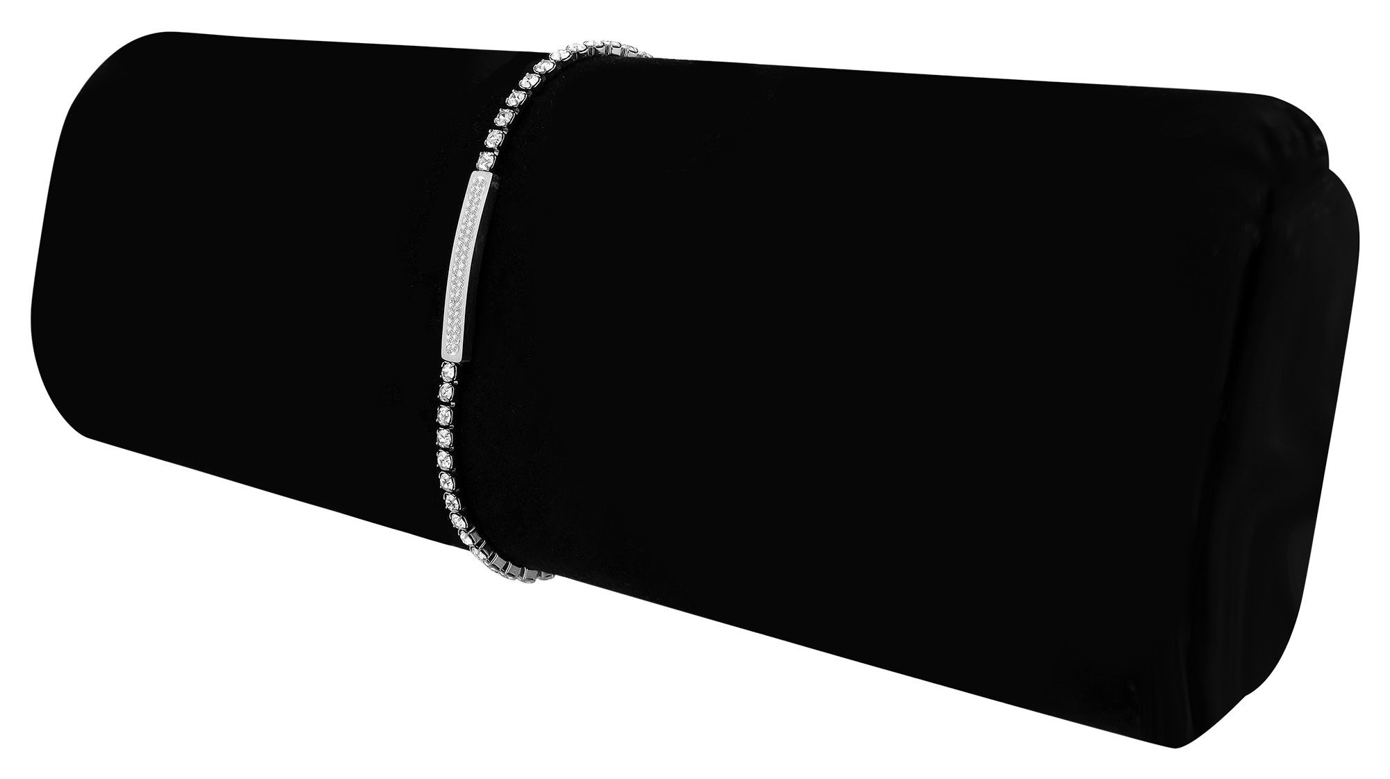Adelia´s Armband »Damen Armband aus Edelstahl mit Strass Steinchen 16 cm«