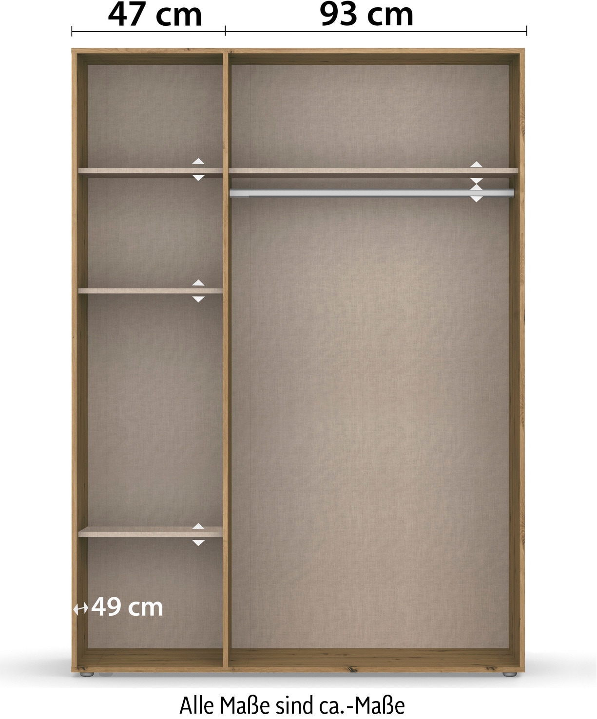 rauch Kleiderschrank »VOYAGER Otto´s Choice Garderobe Wäscheschrank TOPSELLER Schlafzimmer«, (in 3 verschiedenen Ausstattungen BASIC/CLASSIC/PREMIUM), Schrank mit modernen Griffen in viel Stauraum MADE IN GERMANY