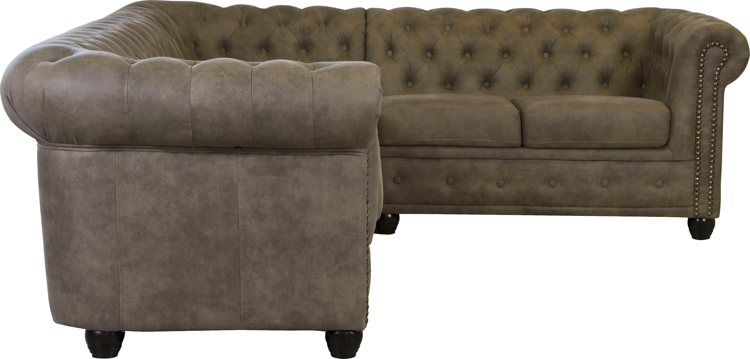 Home affaire Chesterfield-Sofa »Rysum L-Form«, Chesterfield-Optik, langer Schenkel links oder rechts