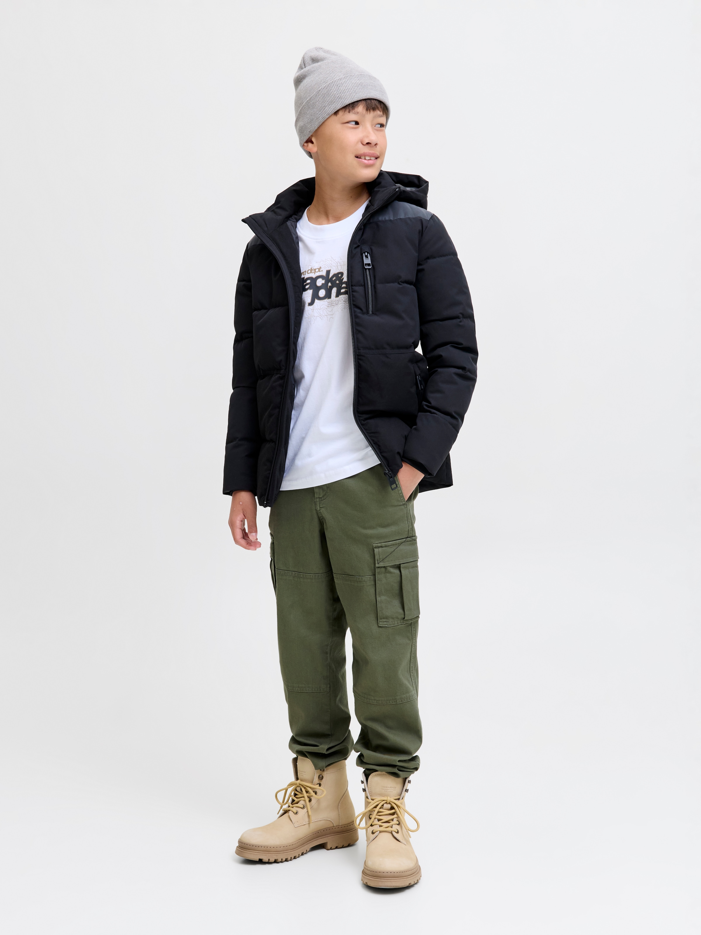 Jack & Jones Junior Cargohose »JPSTKANE JJJONNIE CUFFED CARGO JNR«