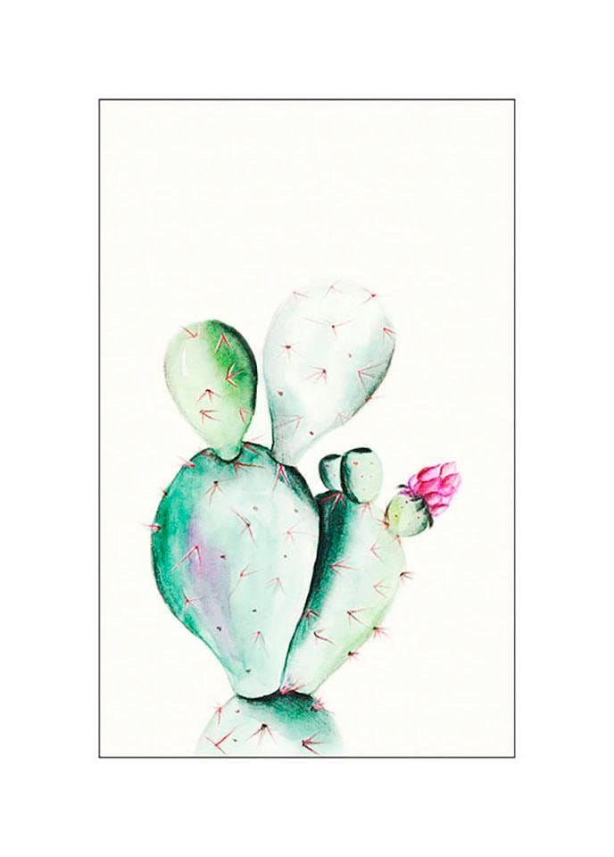 Komar Poster »Prickly Pear Watercolor«, Pflanzen-Blätter, (1 St.),  Kinderzimmer, Schlafzimmer, Wohnzimmer bestellen online bei OTTO
