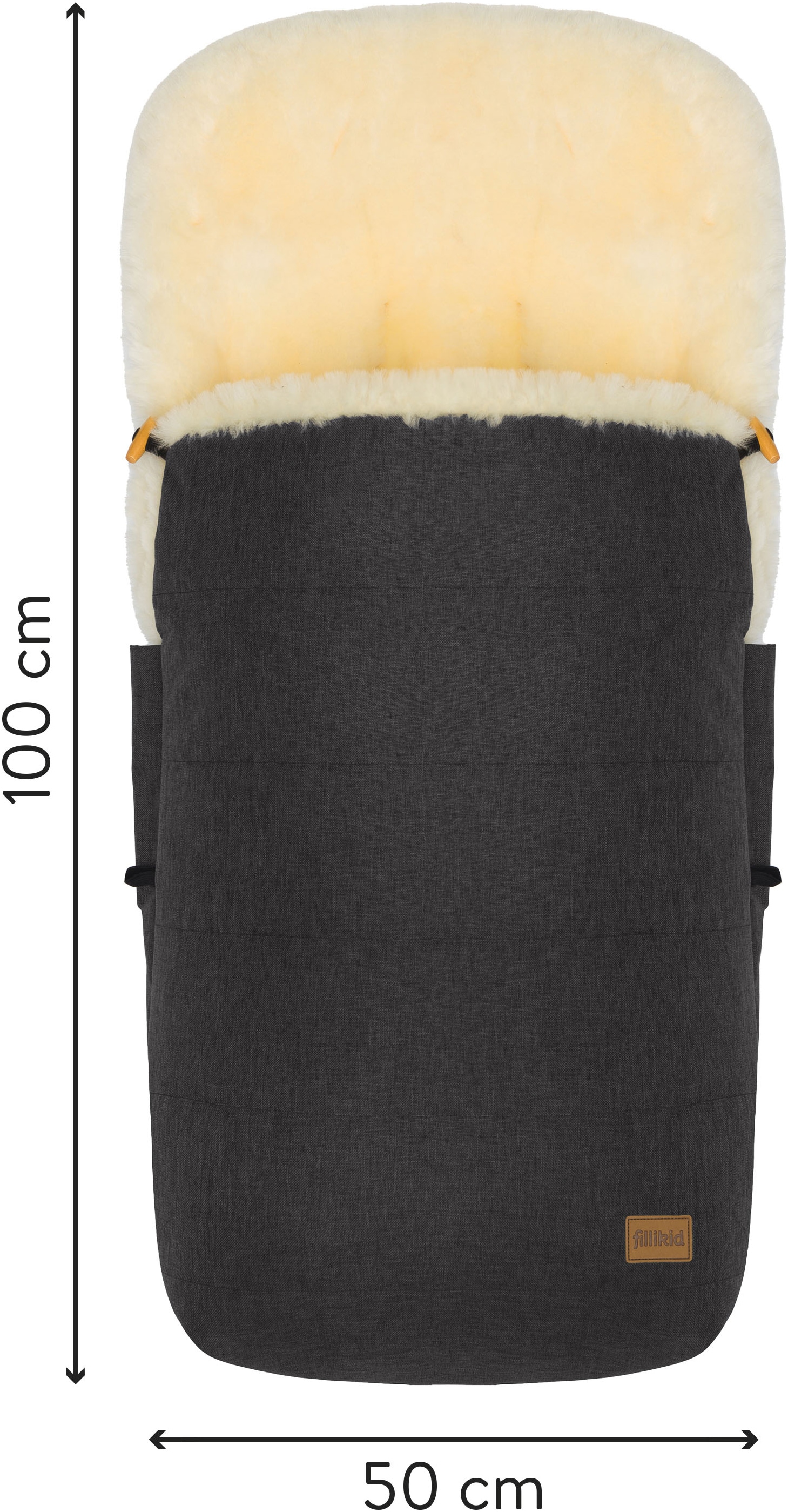 Fillikid Fußsack »Bernina Style mit Lammfell, Winterfußsack«