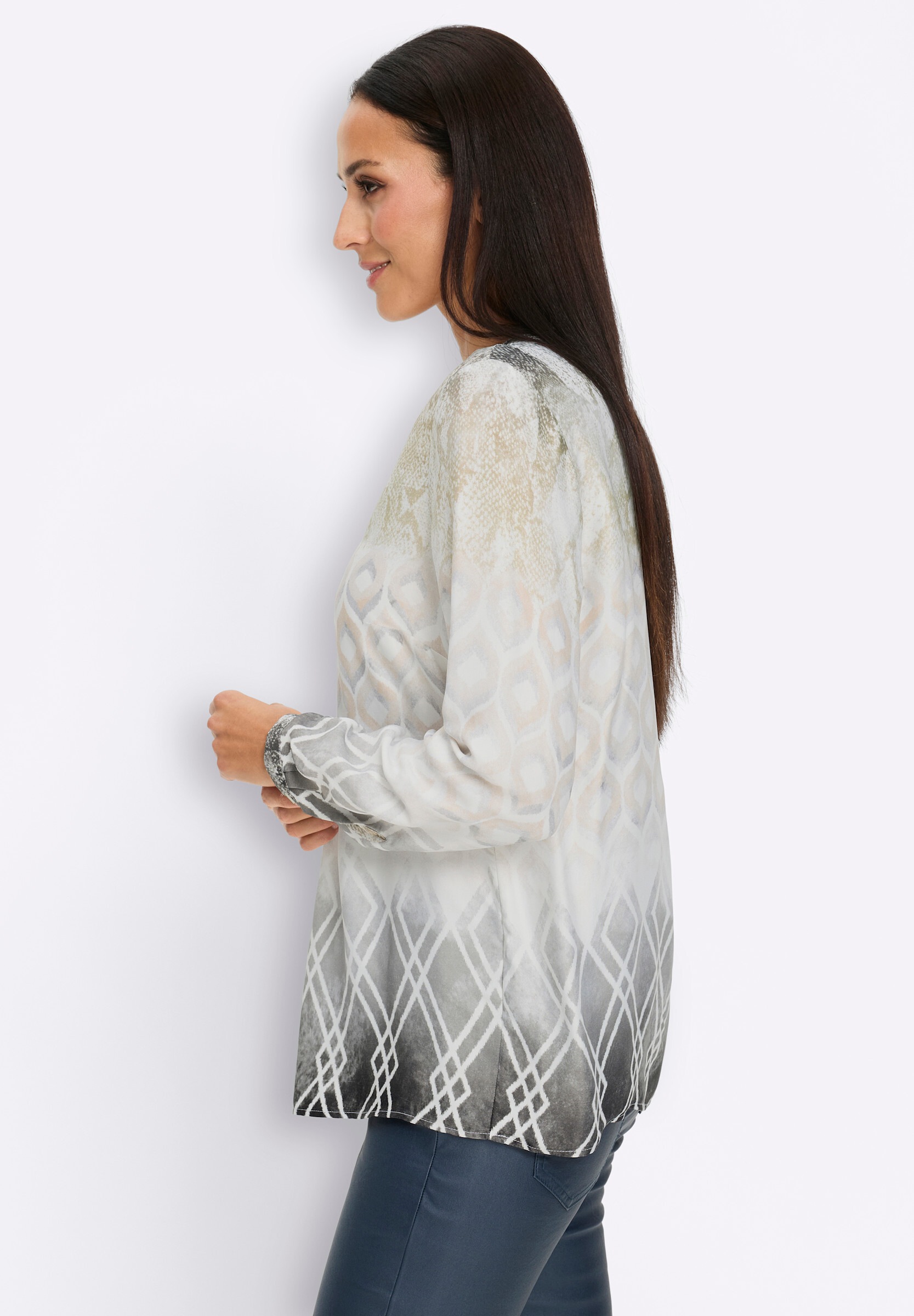 heine Klassische Bluse »Druckbluse Schlupfbluse mit Druck-Dessin«