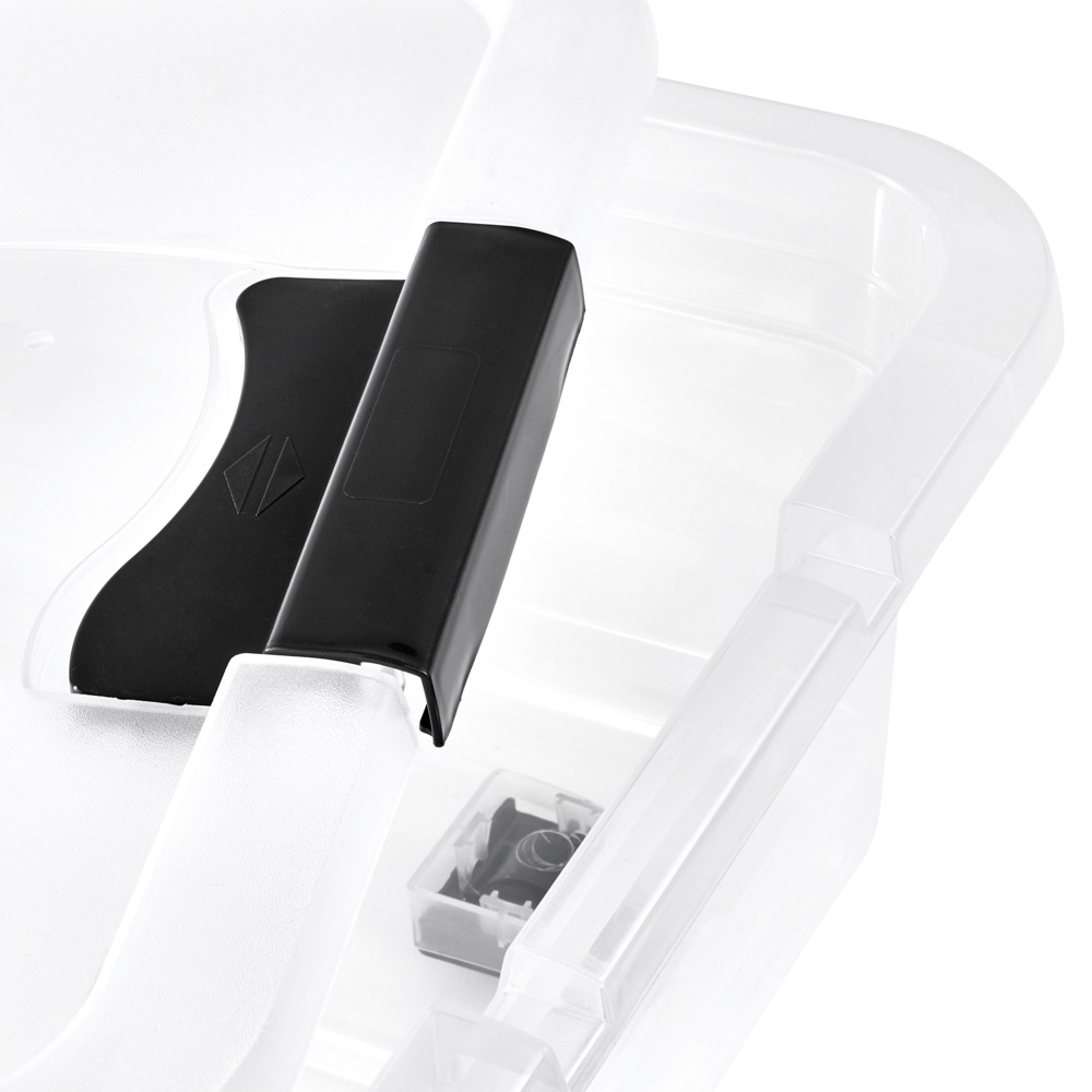 keeeper Aufbewahrungsbox »Konrad, Box mit Rollen, 4er Set, 28 L, 59,5 x 39,5 x 18 cm« durch Clips verschließbar, Griffe und Rollen am Boden