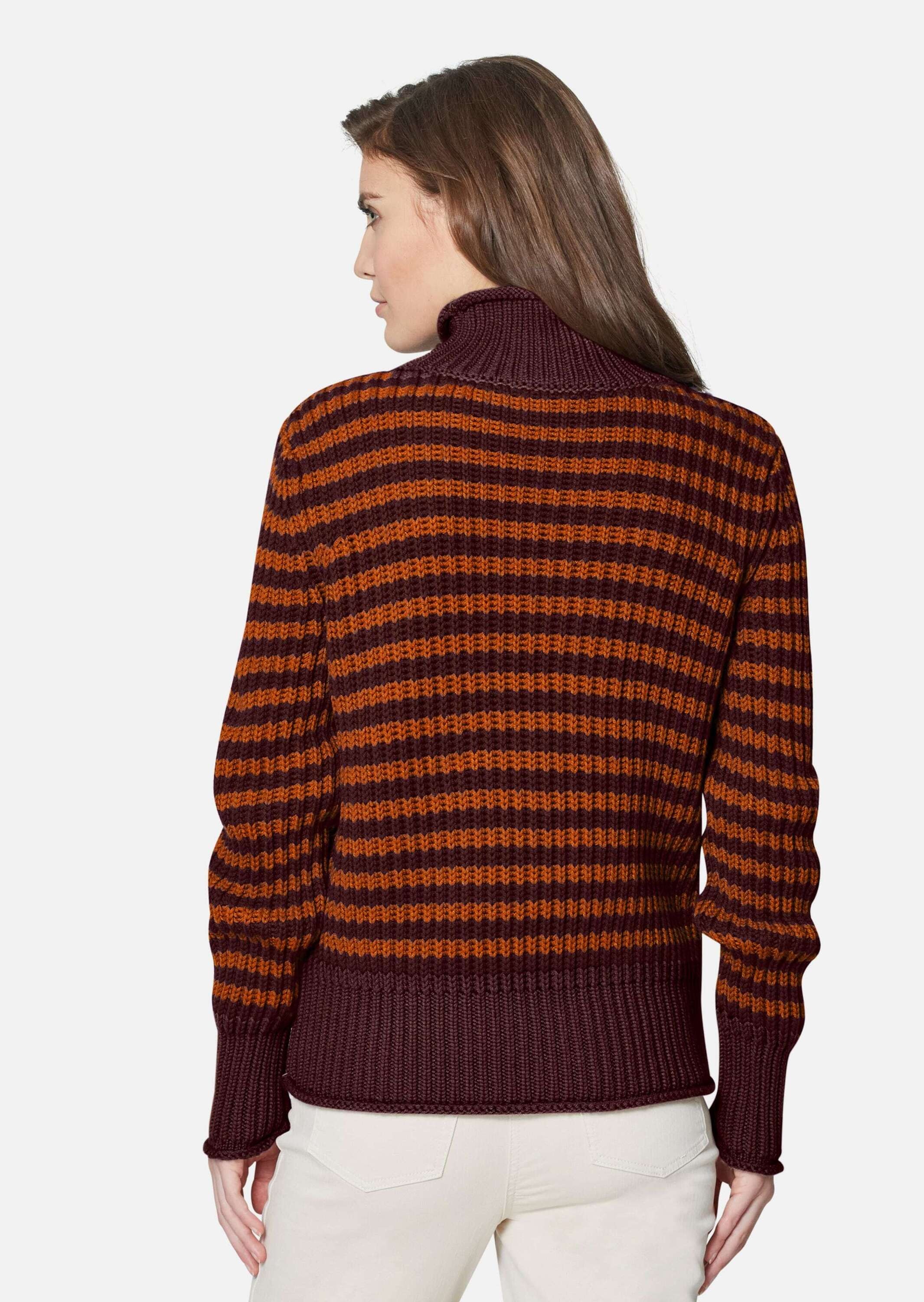 MADELEINE Longpullover »Pullover Softer Schurwoll-Pullover mit stylischen Streifen«