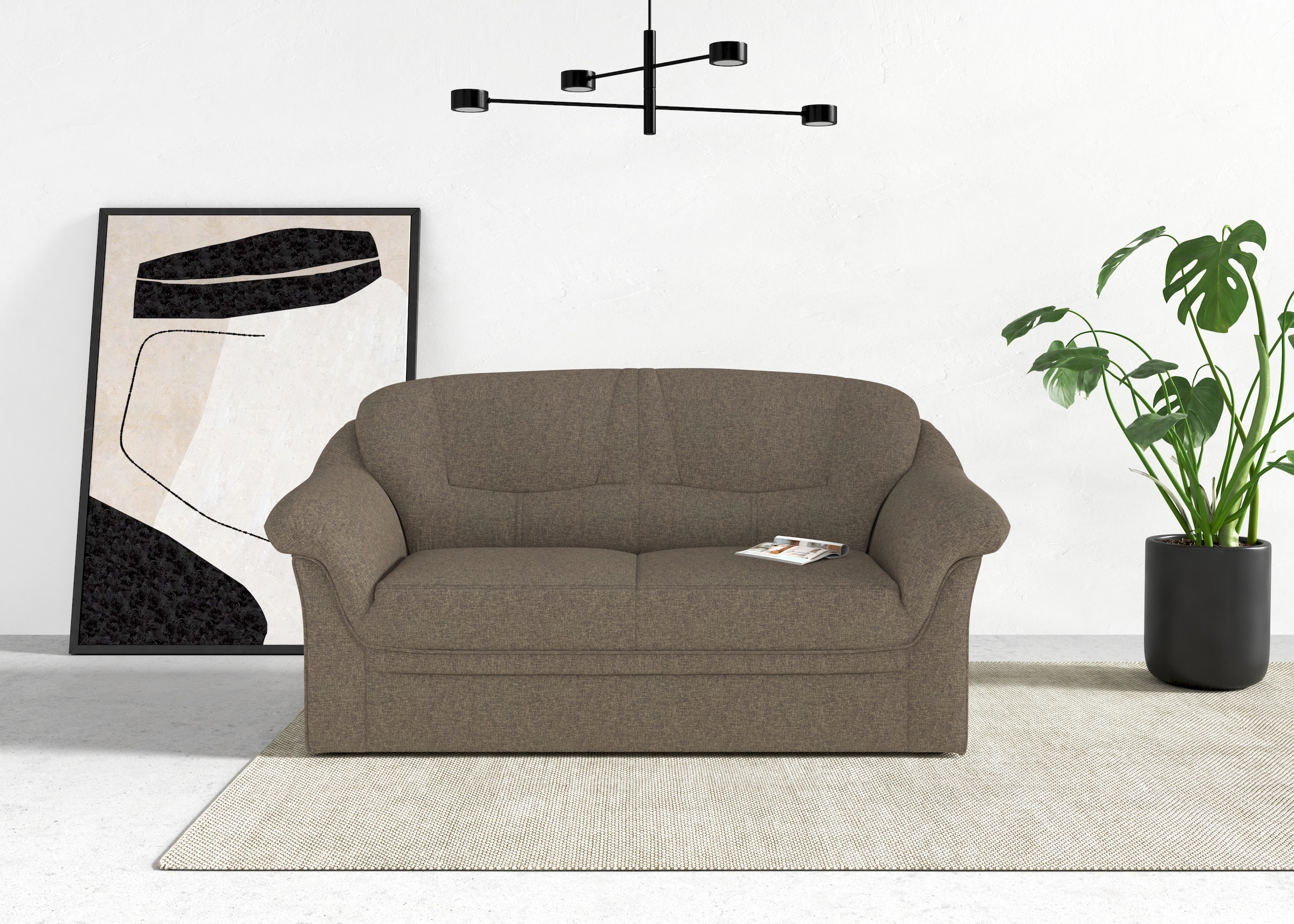 DOMO collection 2-Sitzer »Montana für kleine Räume, Breite 146cm, komfortabel und zeitlos« bequeme Armlehnen