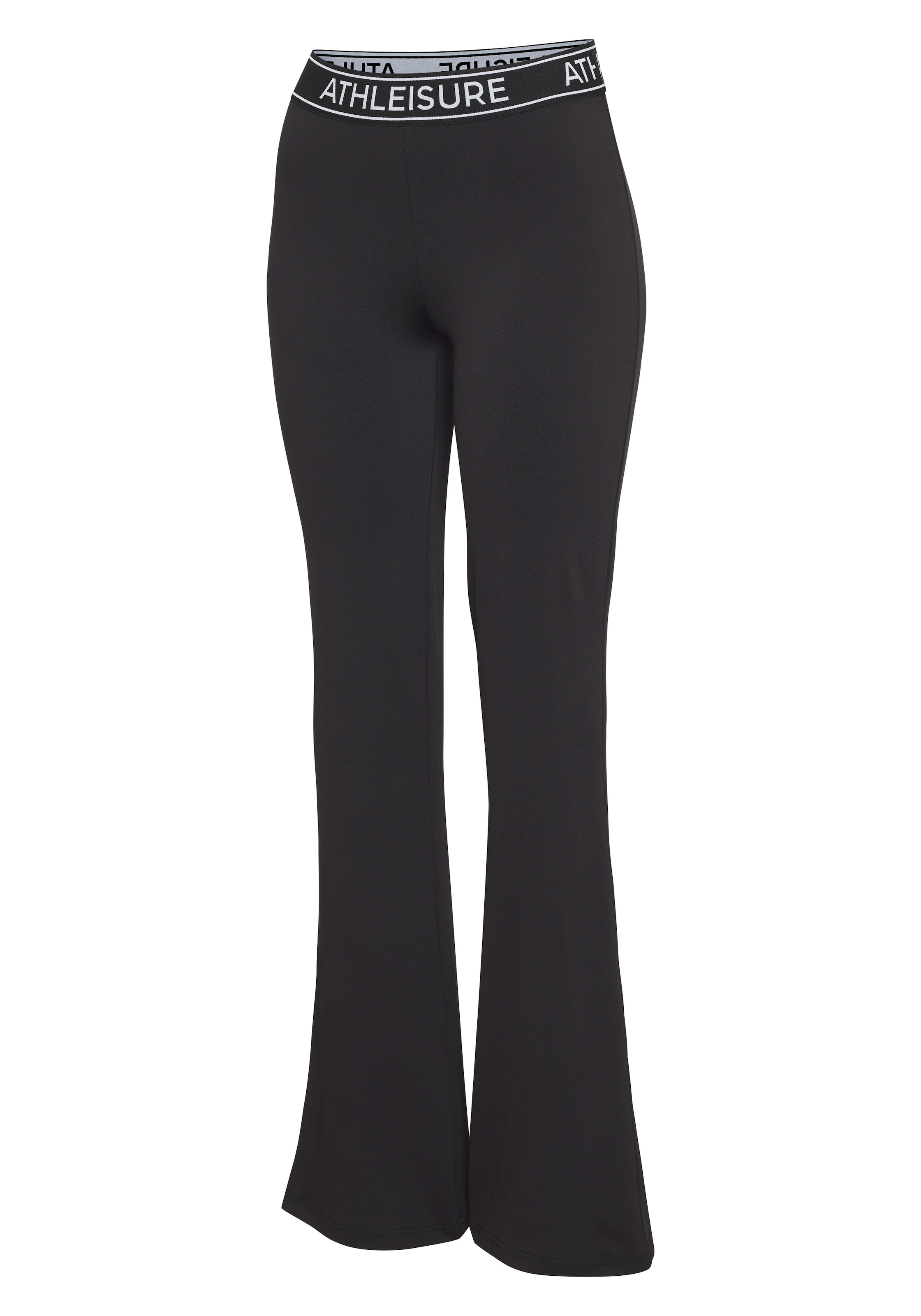 LASCANA ACTIVE Jazzpants  mit breitem Gummibund und Aufschrift, Schlaghose, Flared, Bootcut