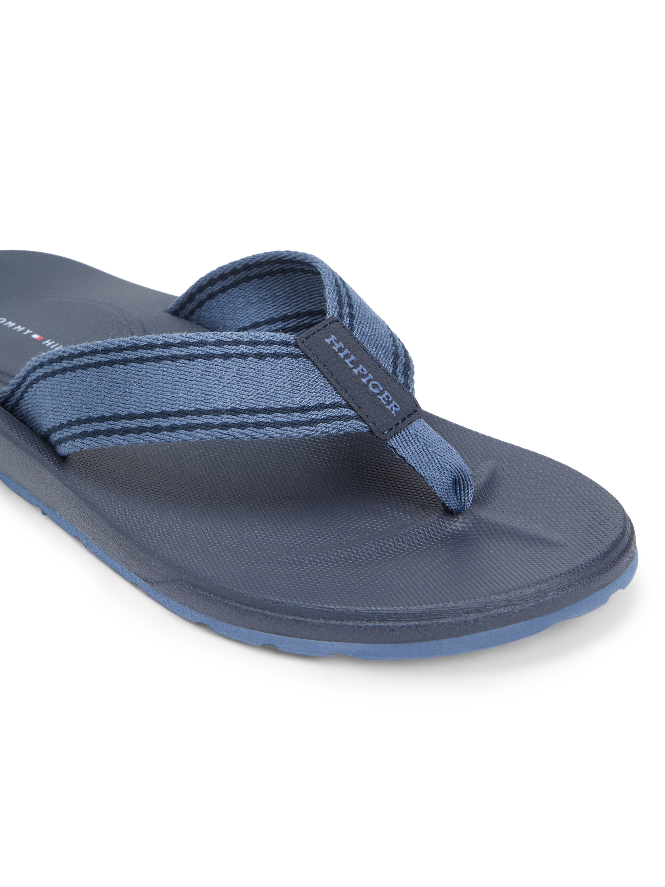 Tommy Hilfiger Zehentrenner »MOLDED HILFIGER BEACH SANDAL«  , Plateau, Sommerschuh, Strandschuh mit Streifen
