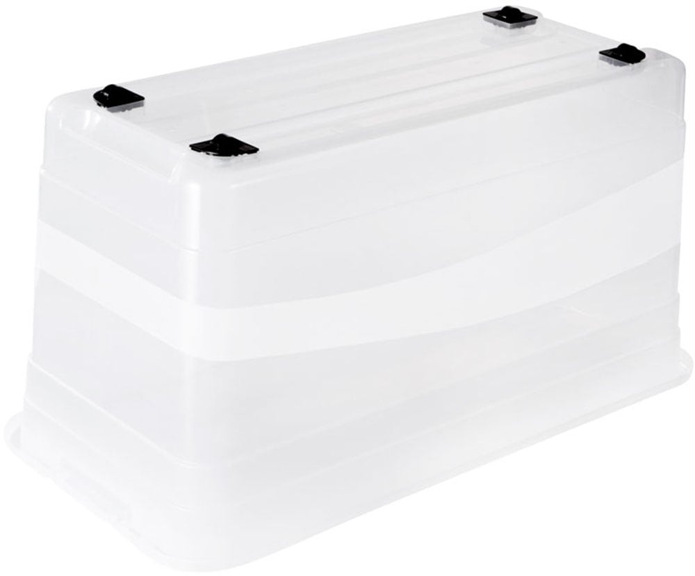 keeeper Aufbewahrungsbox »Konrad, Box mit Rollen, 2er Set, 83 L, 79,5 x 39,5 x 41 cm« durch Clips verschließbar, Griffe und Rollen am Boden