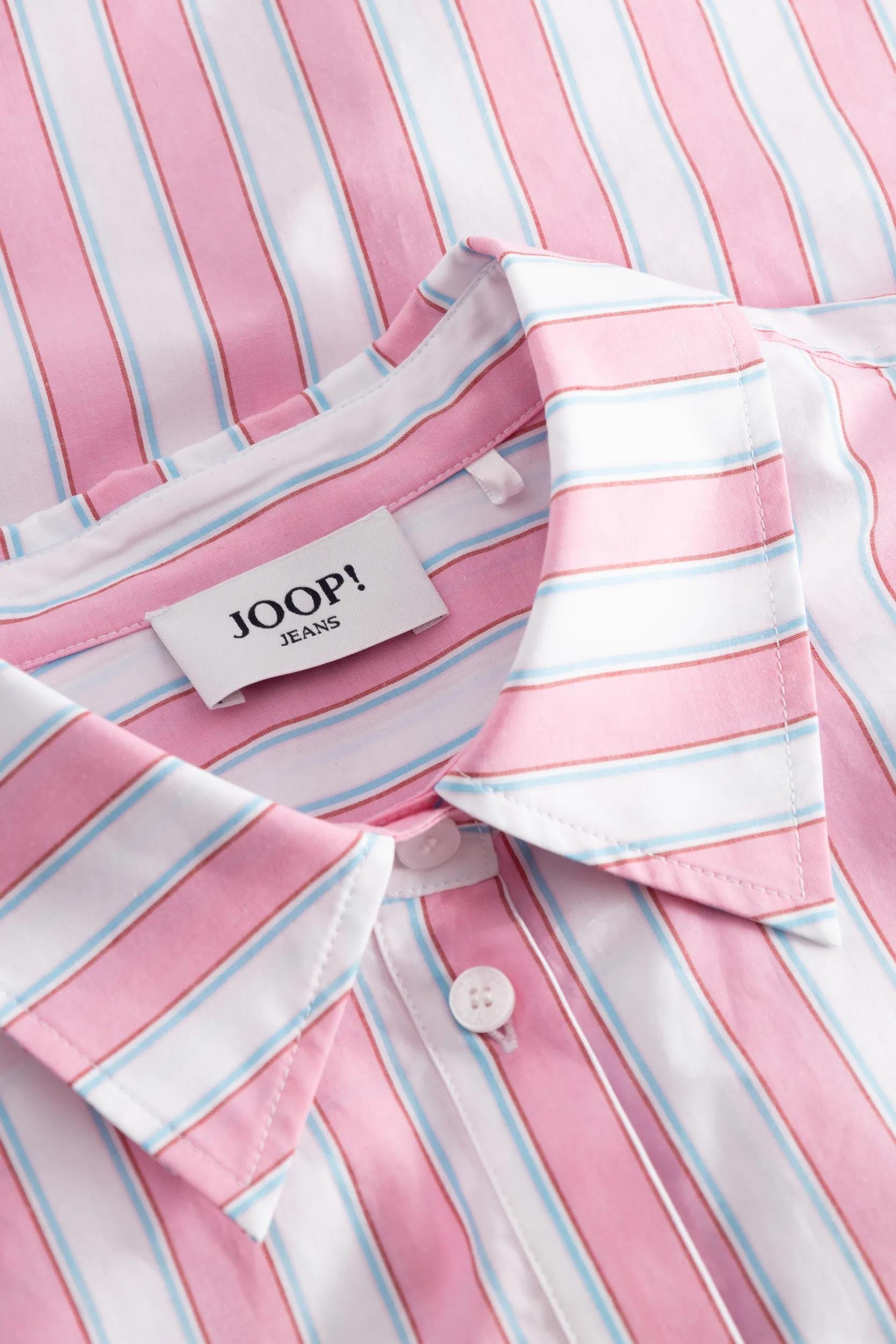 Joop Jeans Hemdblusenkleid »Dua« Brusttasche klassische H-Linie, im Streifen-Design