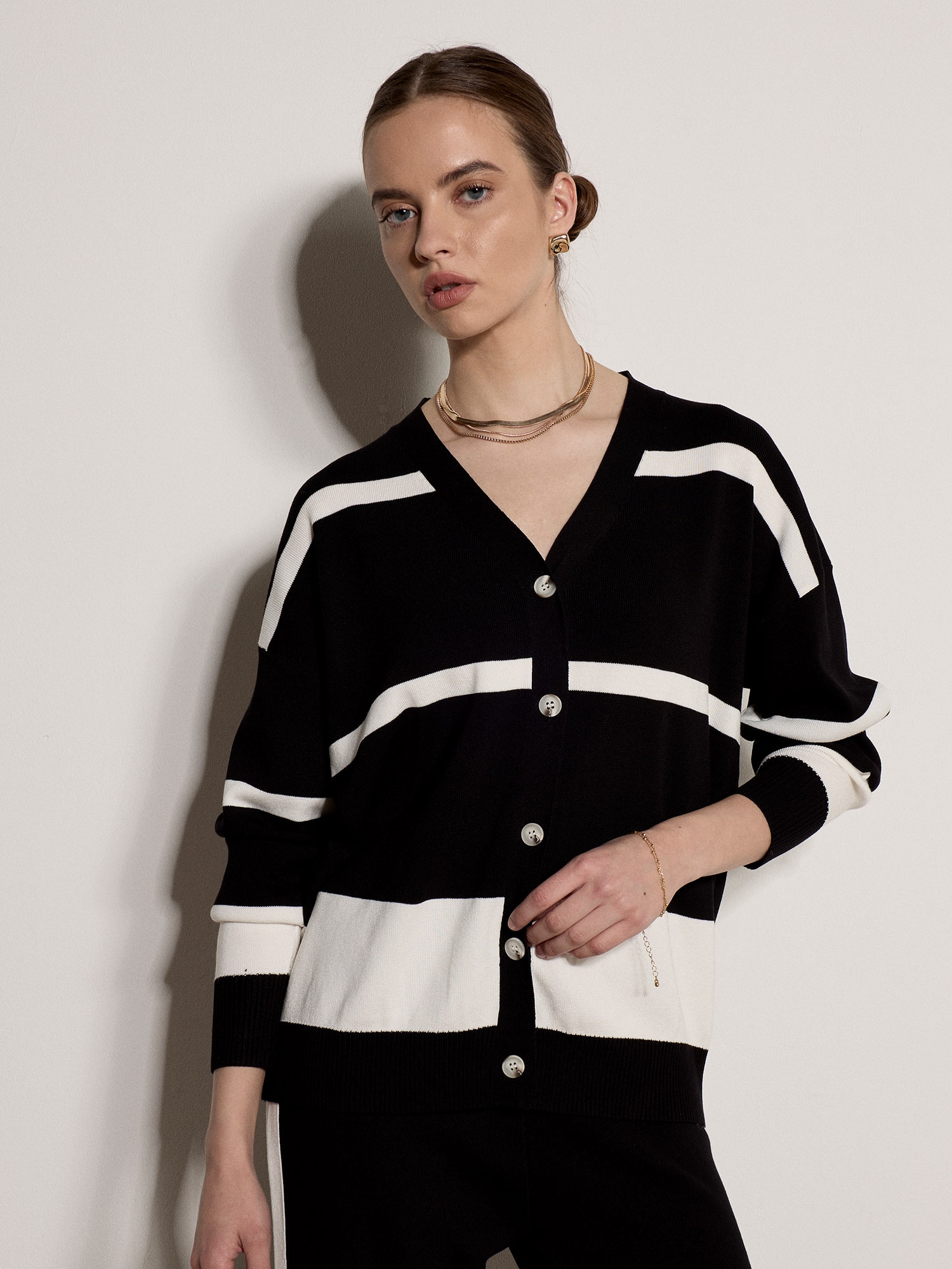 Apricot Cardigan »Oversize-Jacke« mit Streifen
