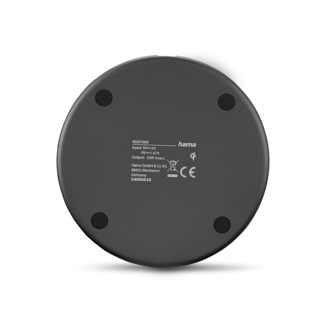 Hama Induktions-Ladegerät »Kabelloses Smartphone Ladepad schwarz, Wireless Charger 10W, edel«, (2 St.)