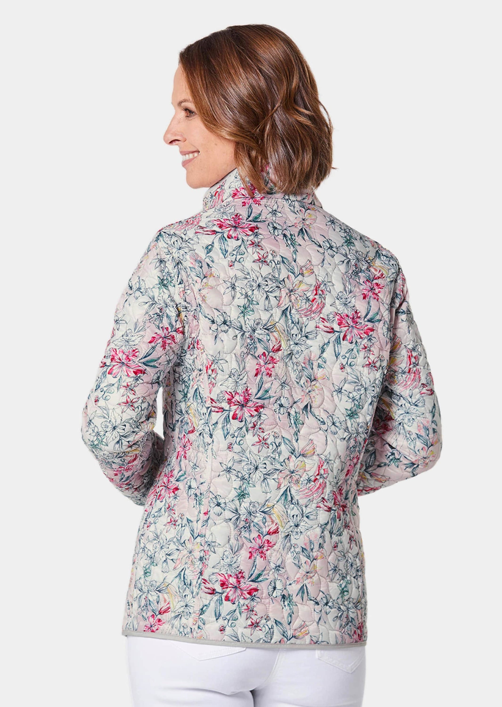 GOLDNER Steppjacke »Kurzgröße Wattierte Wendejacke mit Druckmuster«