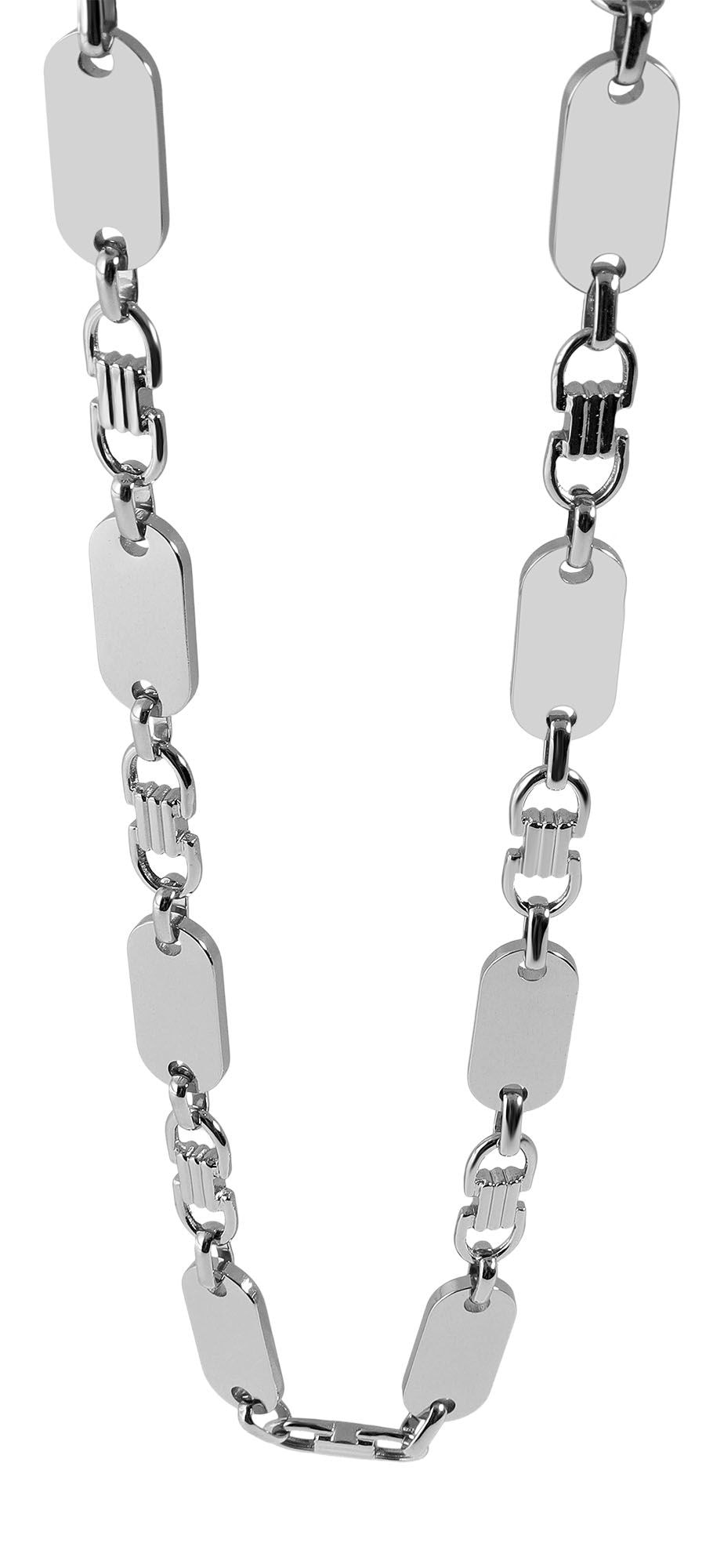 Adelia´s Gliederkette »Unisex Halskette ¿ Plattenkette aus Edelstahl 60 cm«