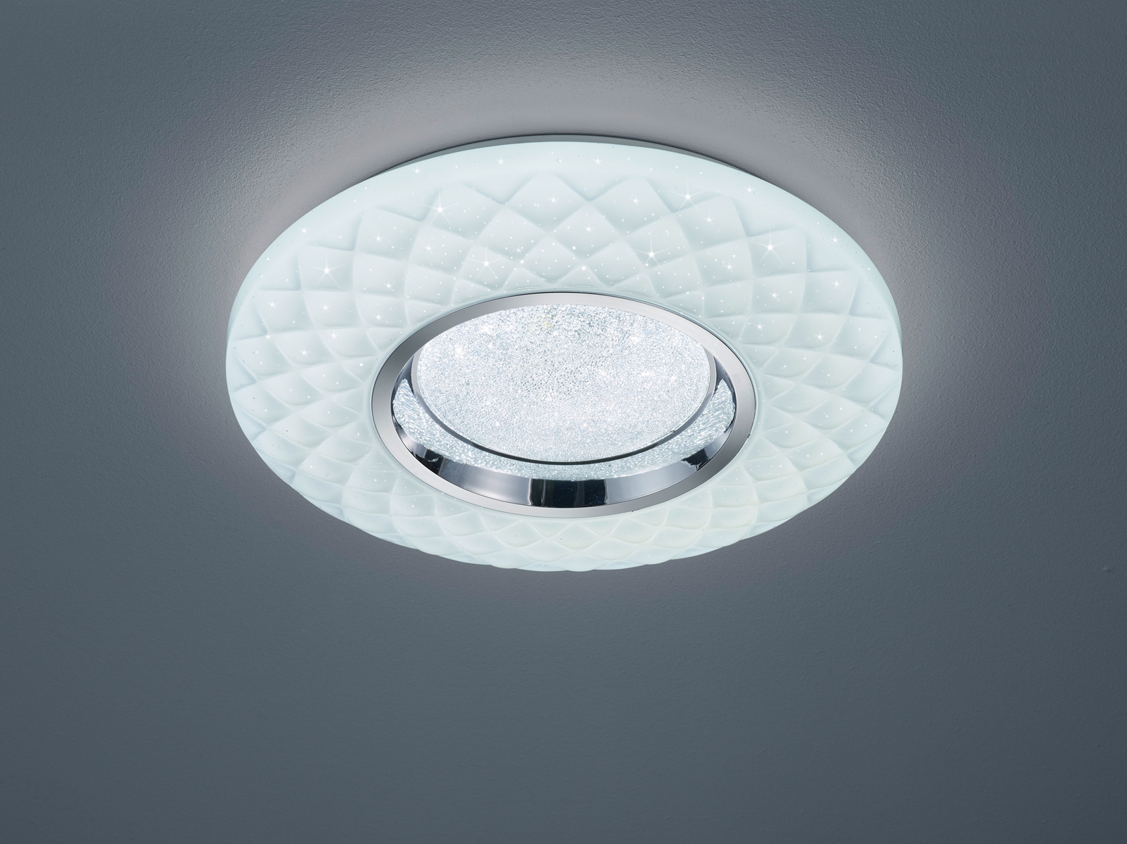 REALITY Leuchten LED Deckenleuchte »Magnolia«, 1 flammig, Leuchtmittel LED-Board | LED fest integriert, dimmbar, inkl. Fernbed., Sternenhimmeleffekt, Lichtfarbe einstellbar