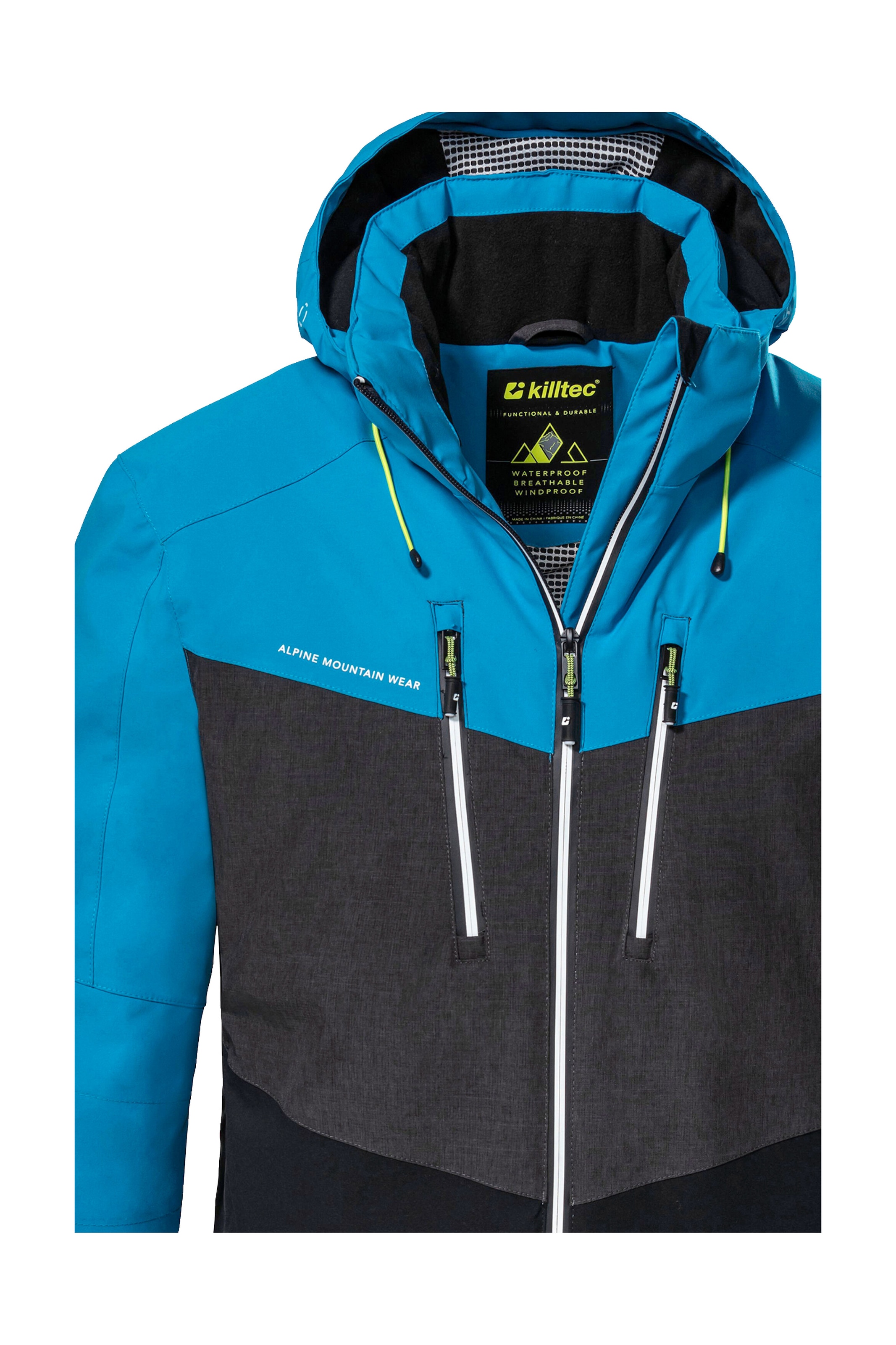 Killtec Skijacke »KSW 45 MN SKI JCKT«, Trendige, wasserdichte Skijacke mit abnehmbarer Kapuze und Schneefang
