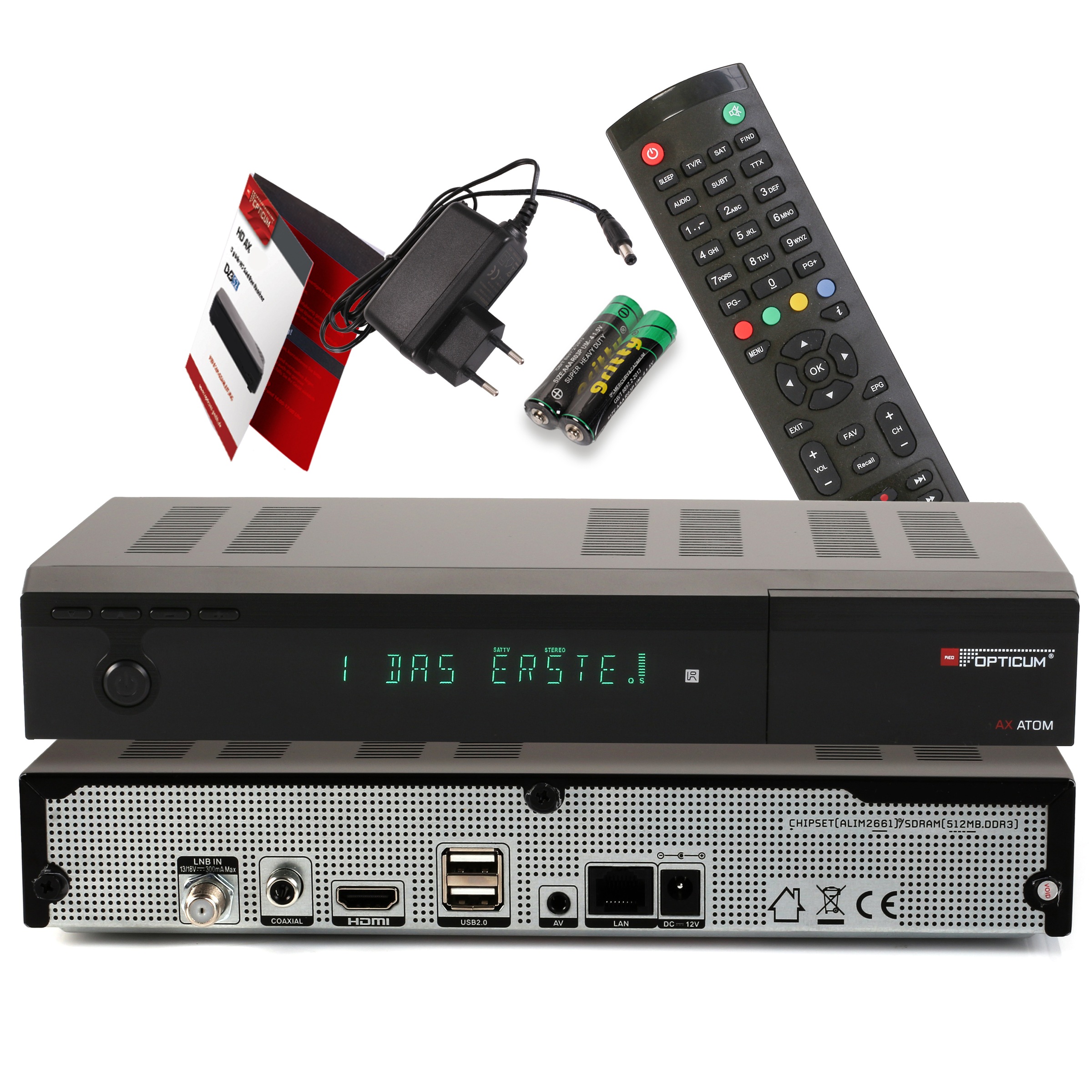 Opticum Red SAT-Receiver »Atom 4K UHD«, ( ), PVR Ready, IP TV Ready