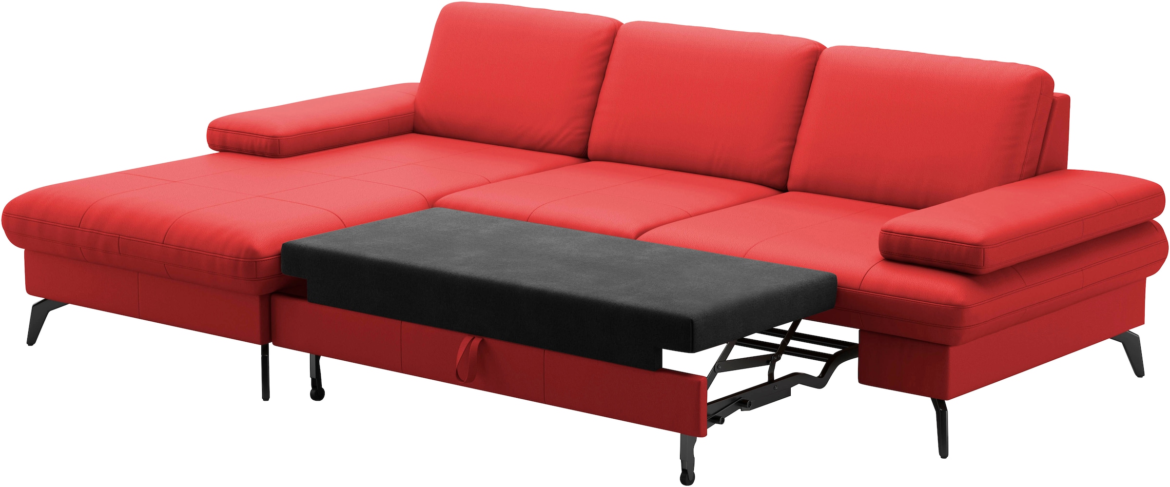 sit&more Ecksofa »Morris L-Form, inkl. Sitztiefenverstellung«, wahlweise mit Armteilverstellung, Bettfunktion & Bettkasten