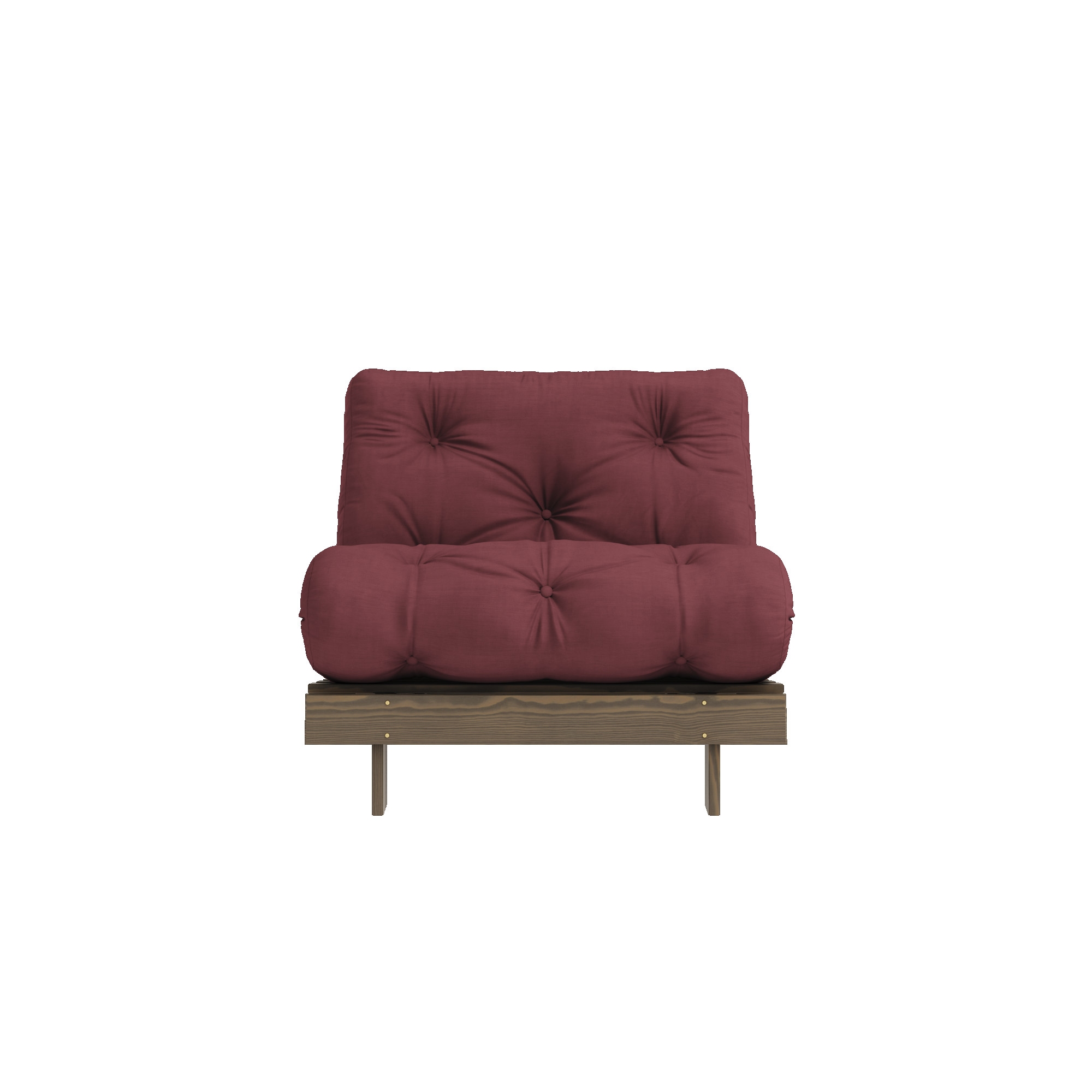 Karup Design Daybett »Daybett Roots Schlafsofa – Gästebett & Sofa aus FSC -Kiefer« Inkl. Futonmatratze in rot, Größe Liegefläche B/L: 90 cm x 200...